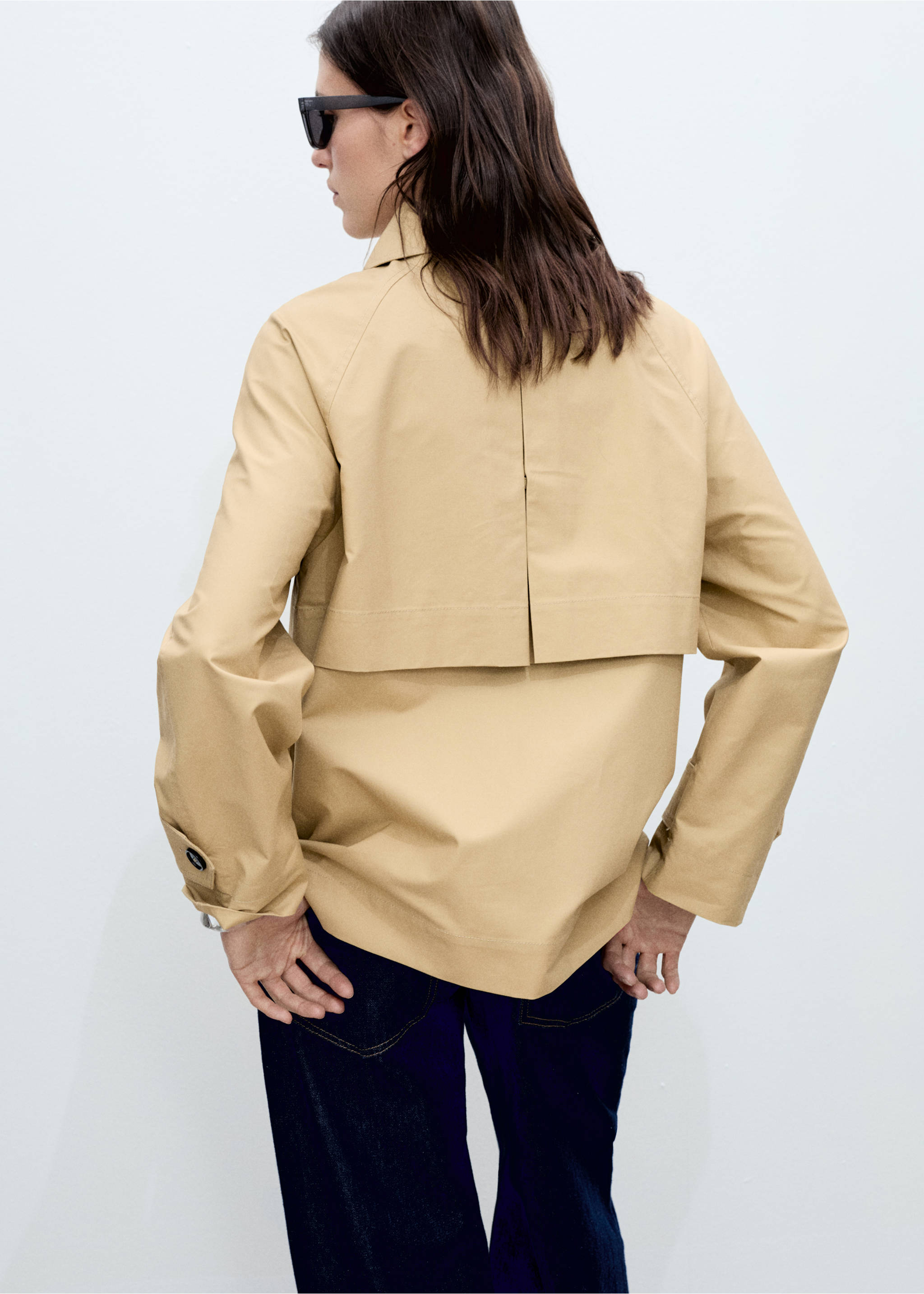 Parka bawełniana na guziki - Tylna strona artykułu, Średni Brązowy. Ref: 87075948-00.