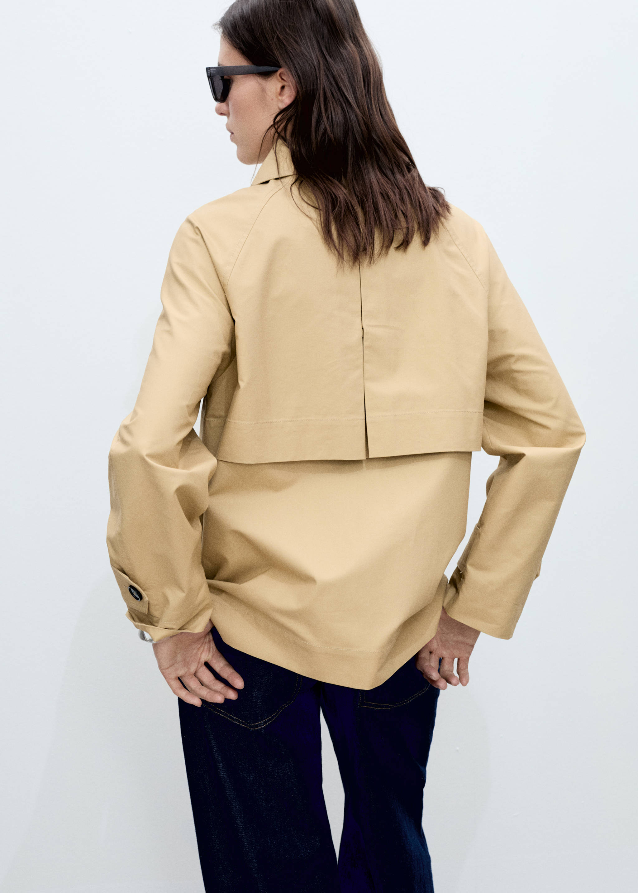 Bavlněná parka na knoflíky - Zadní strana zboží