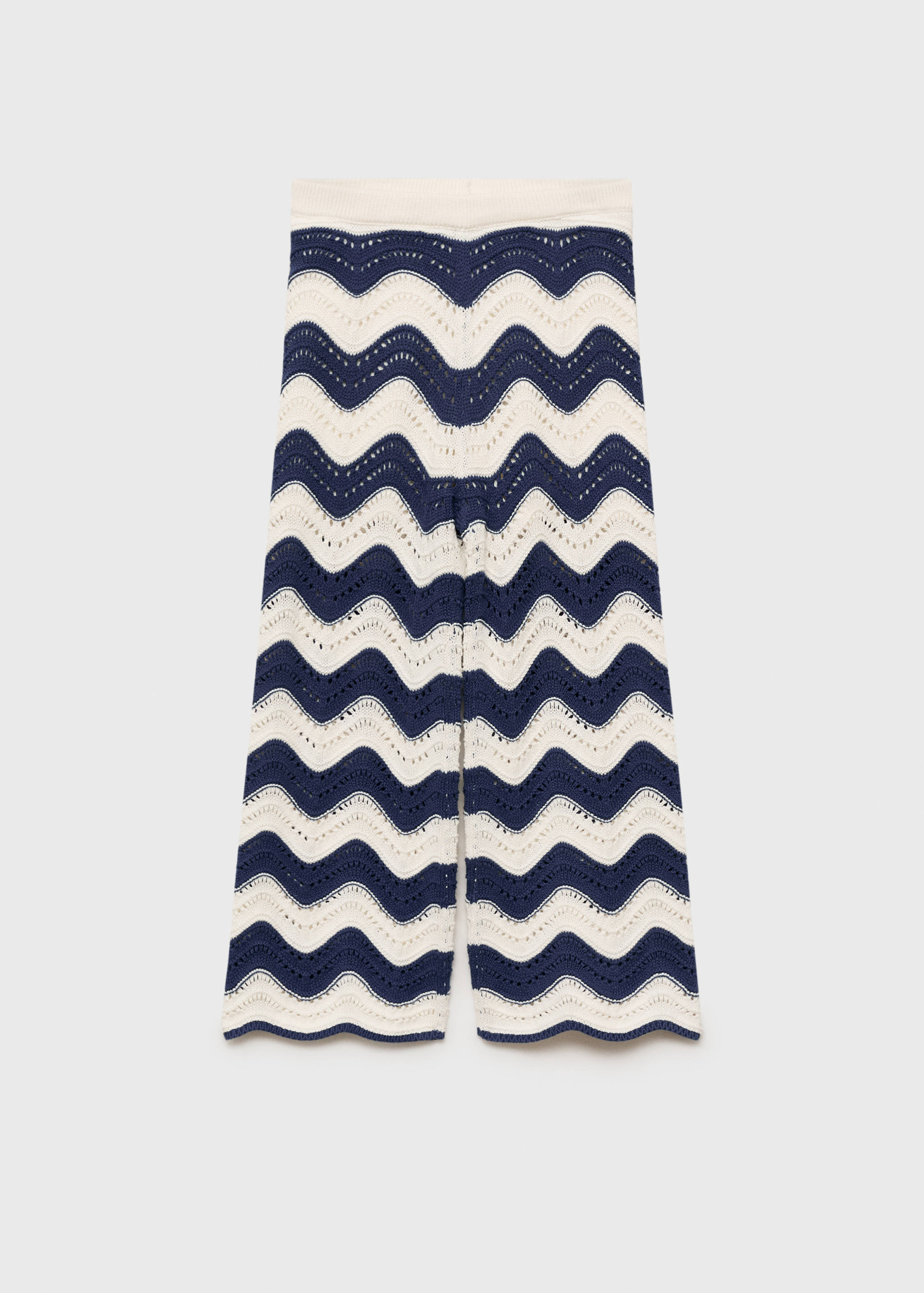 Zigzag openwork knitted trousers - Article without model