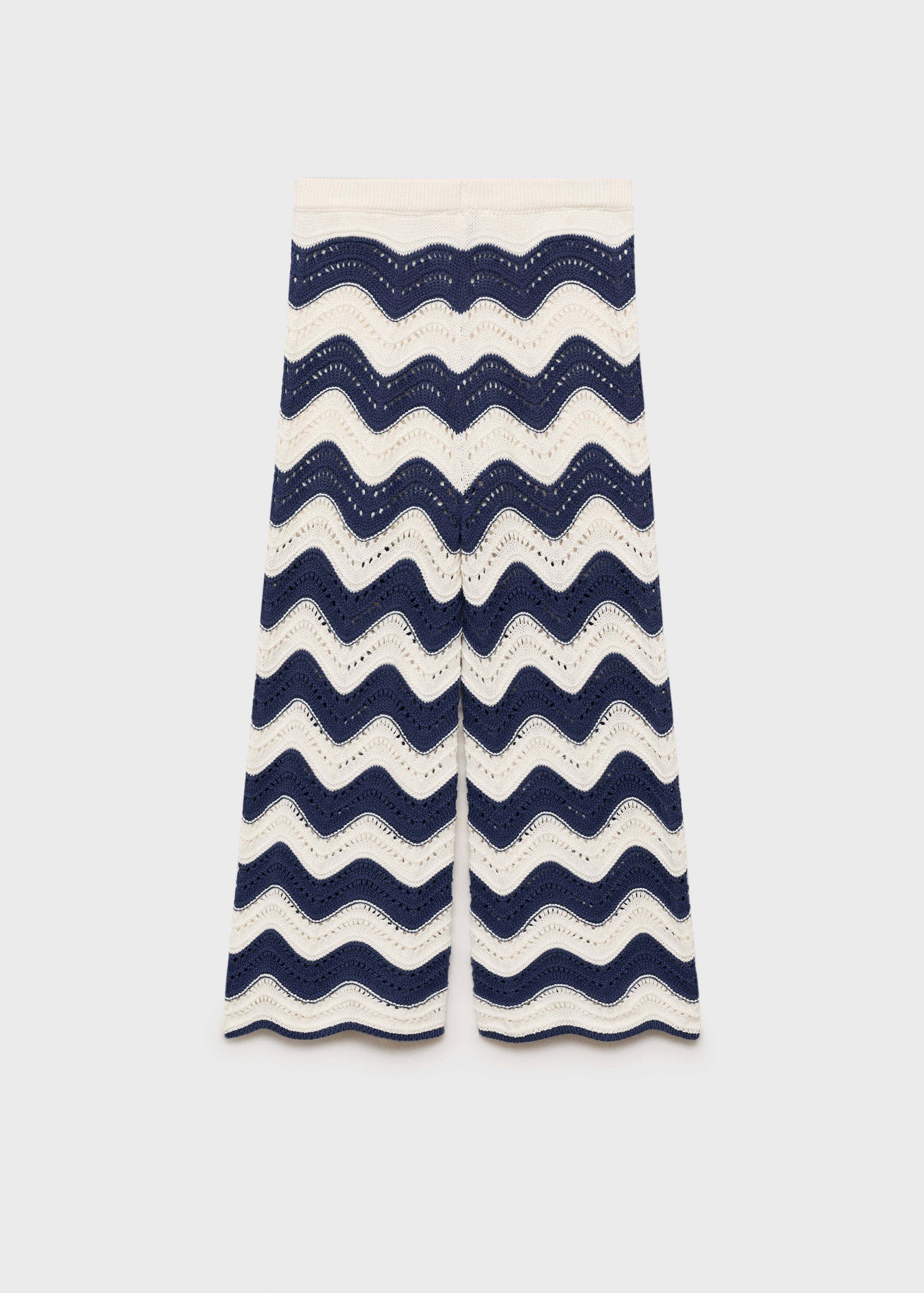 Zigzag openwork knitted trousers - Reverse of the article