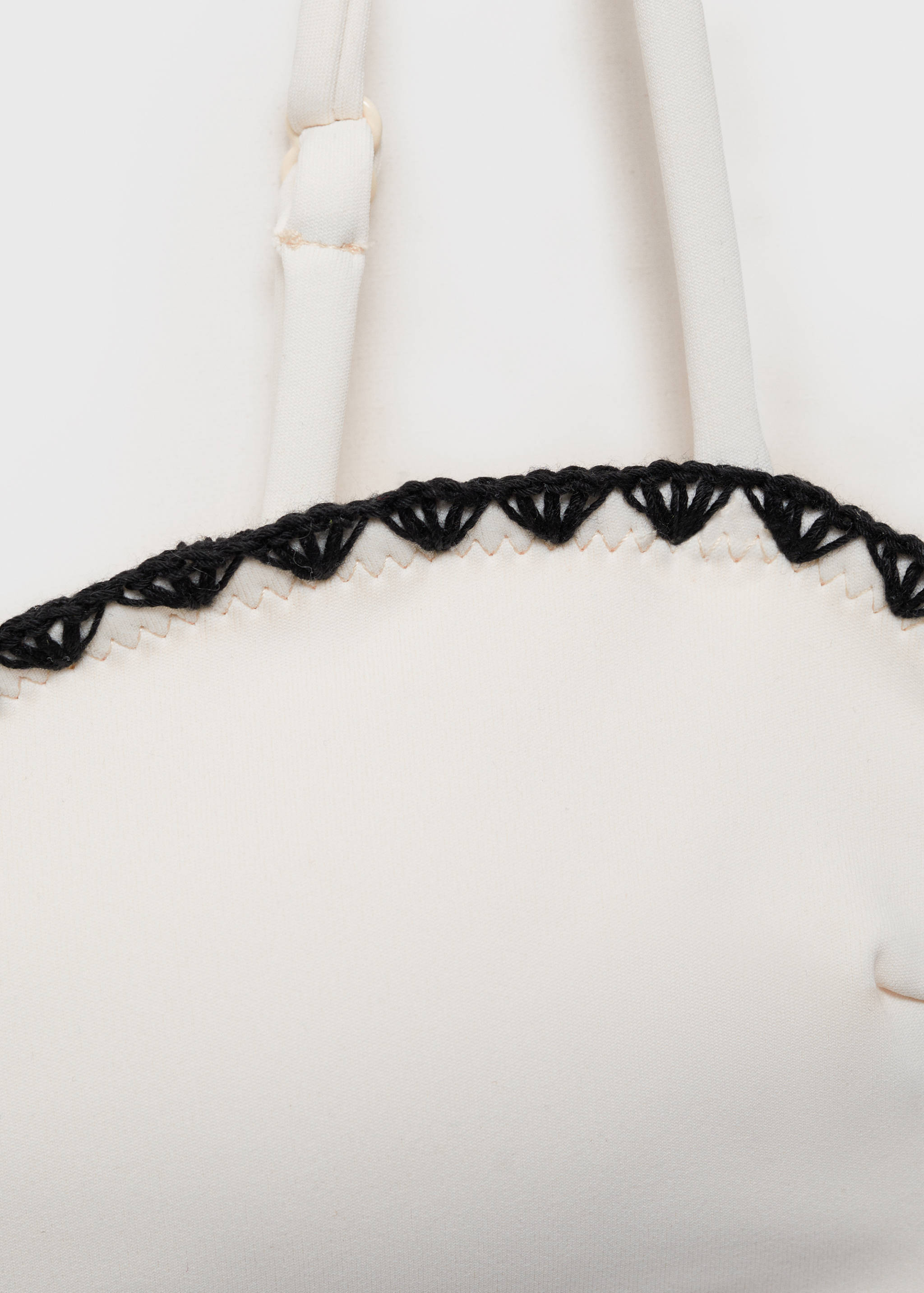 Bandeau bikini top with contrasting trims - Details of the article 8