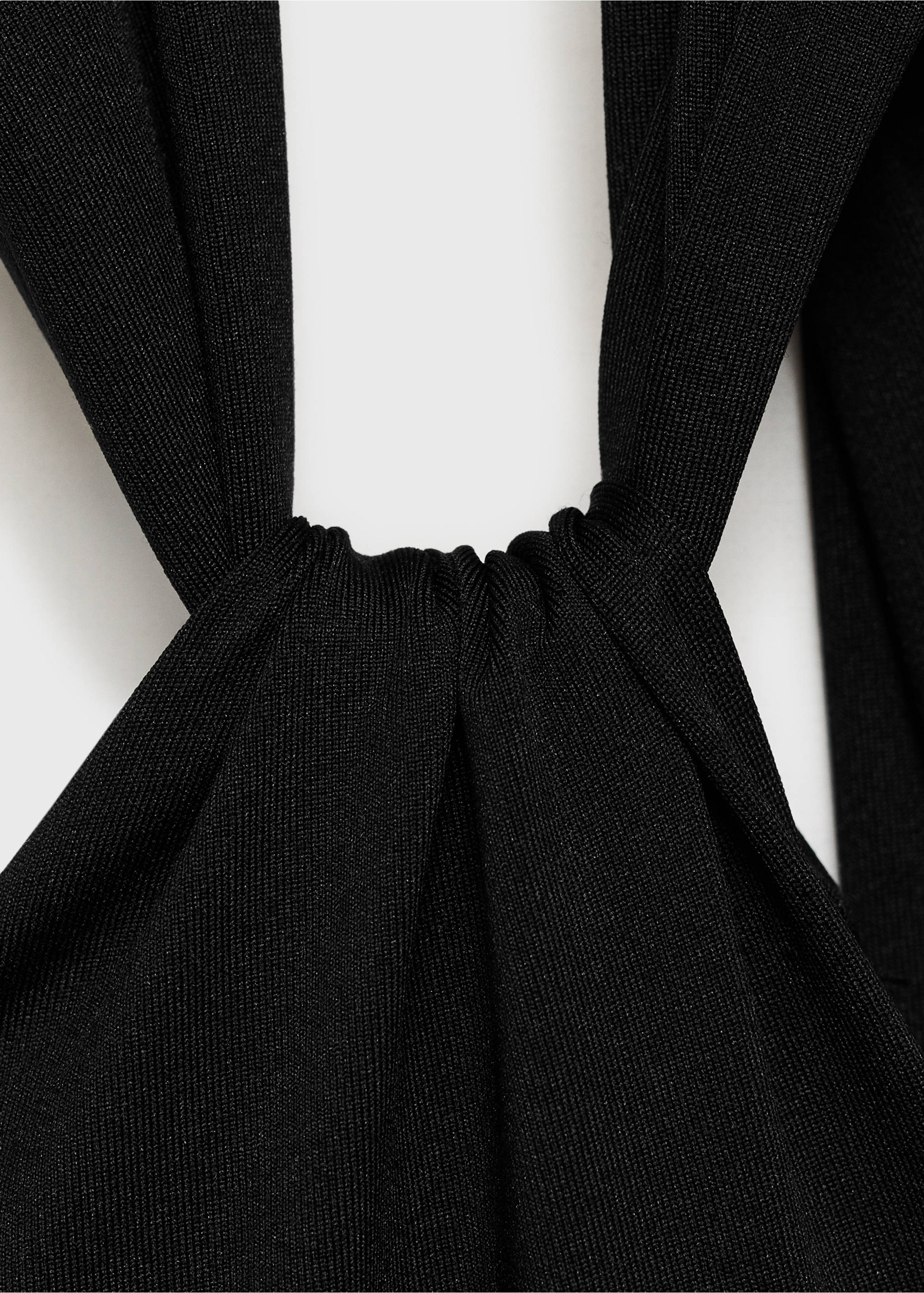 Maillot de bain asymétrique avec détail froncé - Détail de l'article 8, Noir. Ref: 87075952-00.