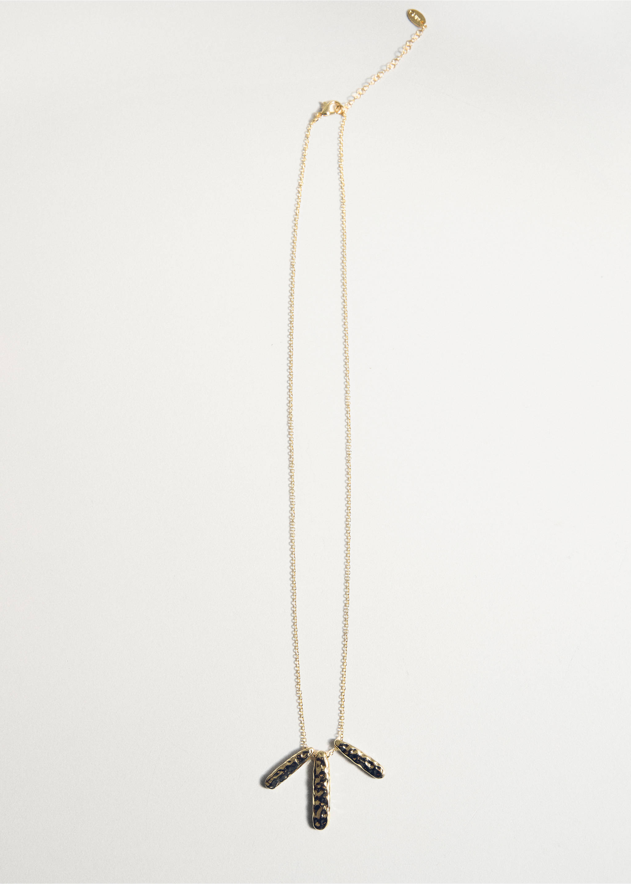 Textured beaded necklace - Details of the article 5, Gold. Ref: 87075957-00.