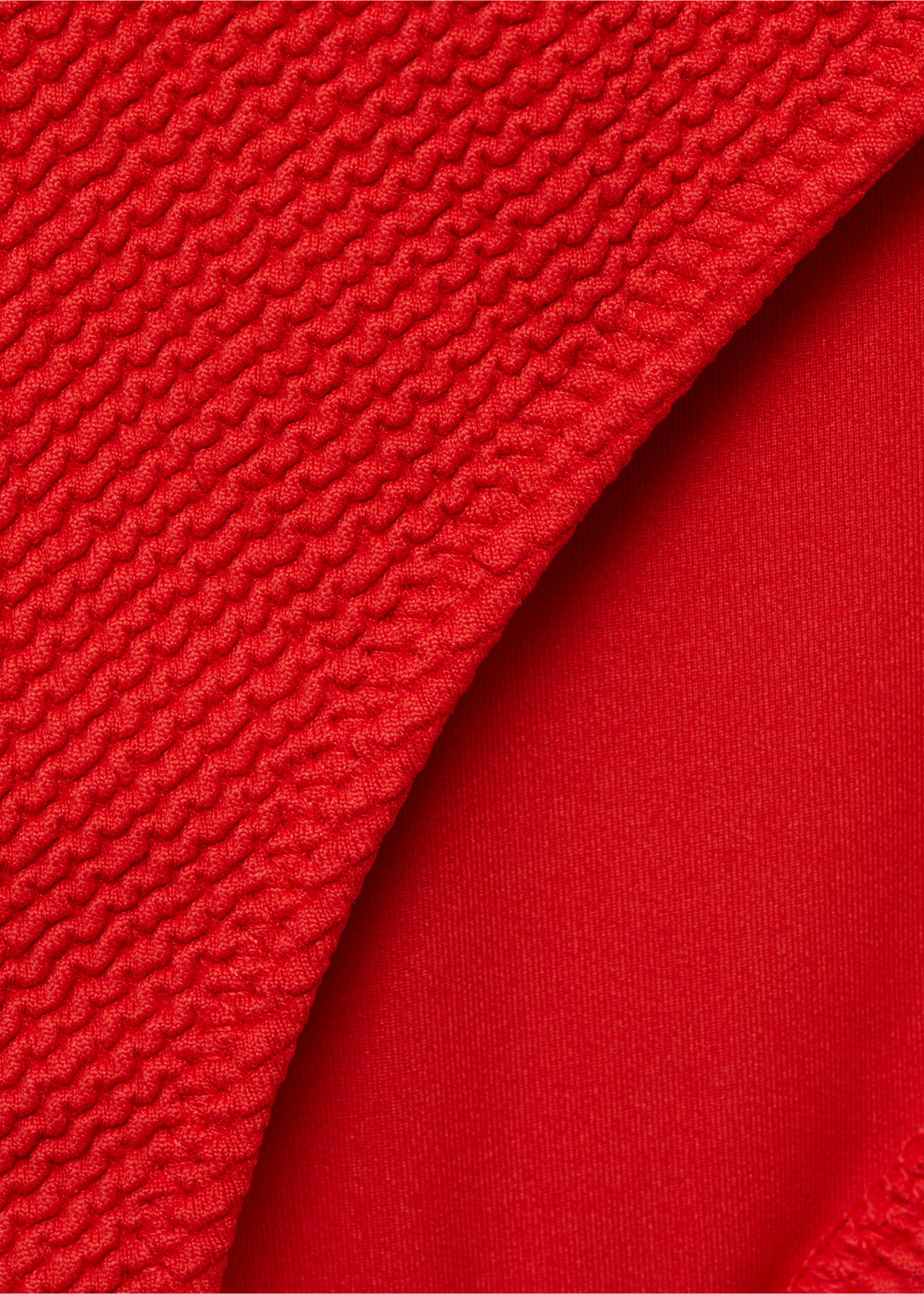 Bañador canalé cuello pico - Detalle del artículo 0, Rojo. Ref: 87075959-00.