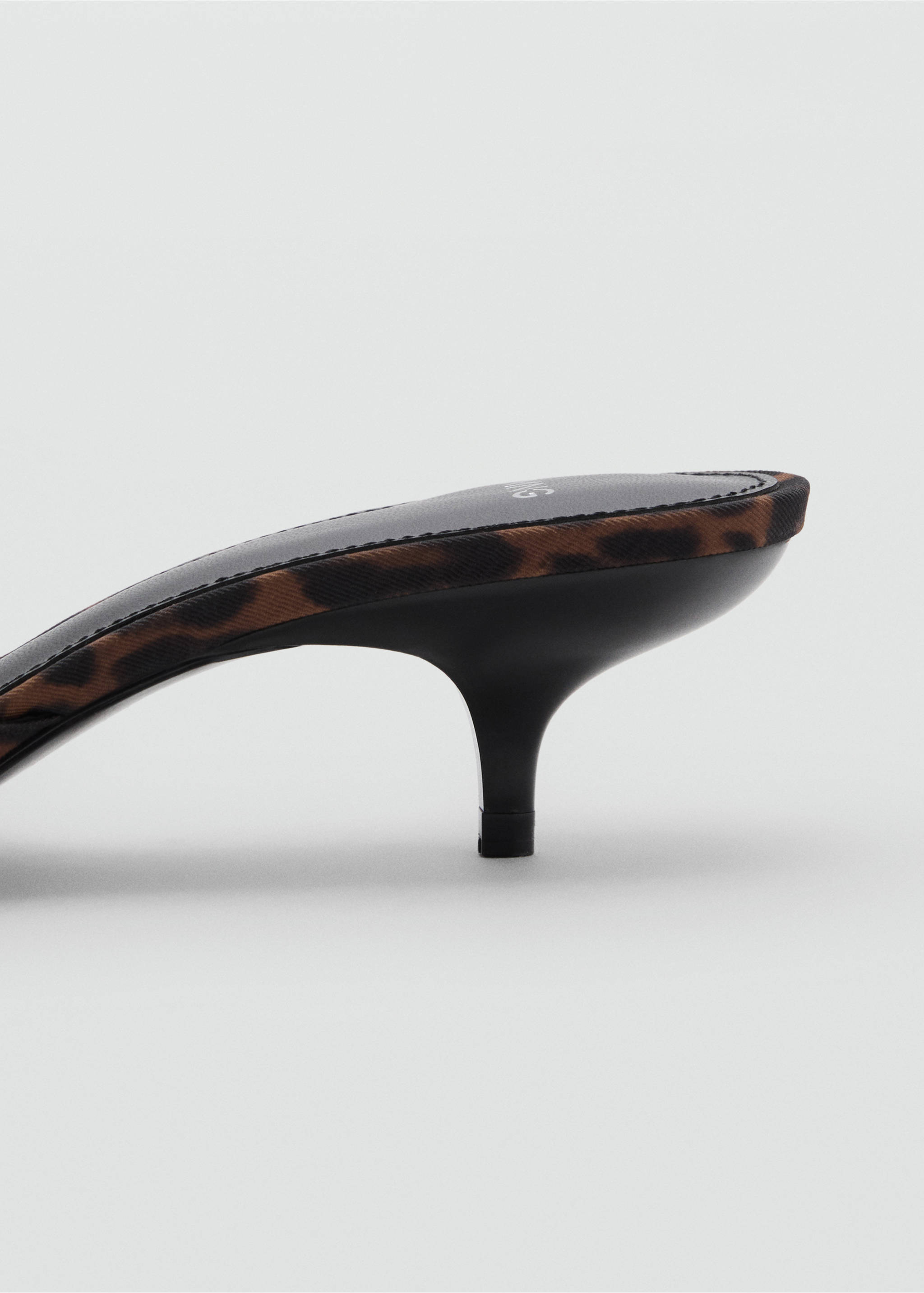 Sandales talon kitten imprimé animal - Détail de l'article 2, Marron. Ref: 87075960-00.