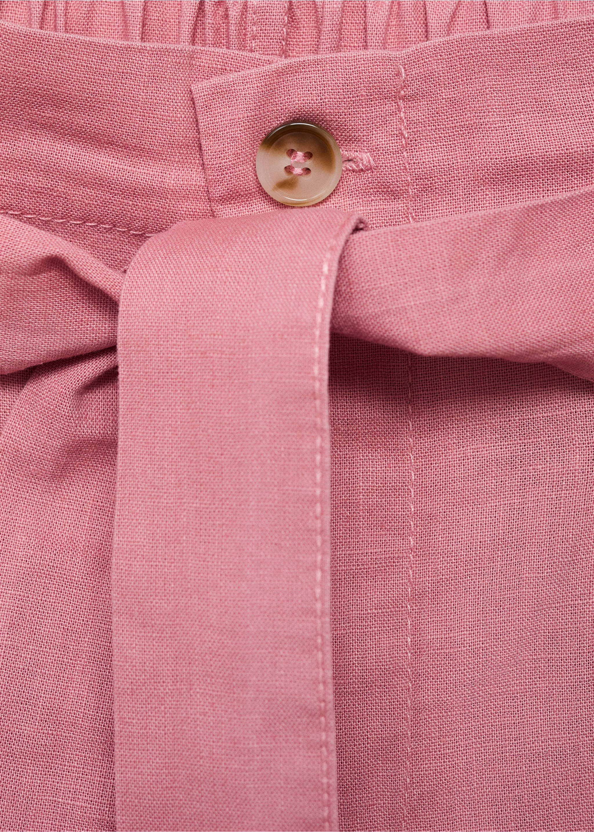 Belt line trousers - Details of the article 8, Pink. Ref: 87075964-00.