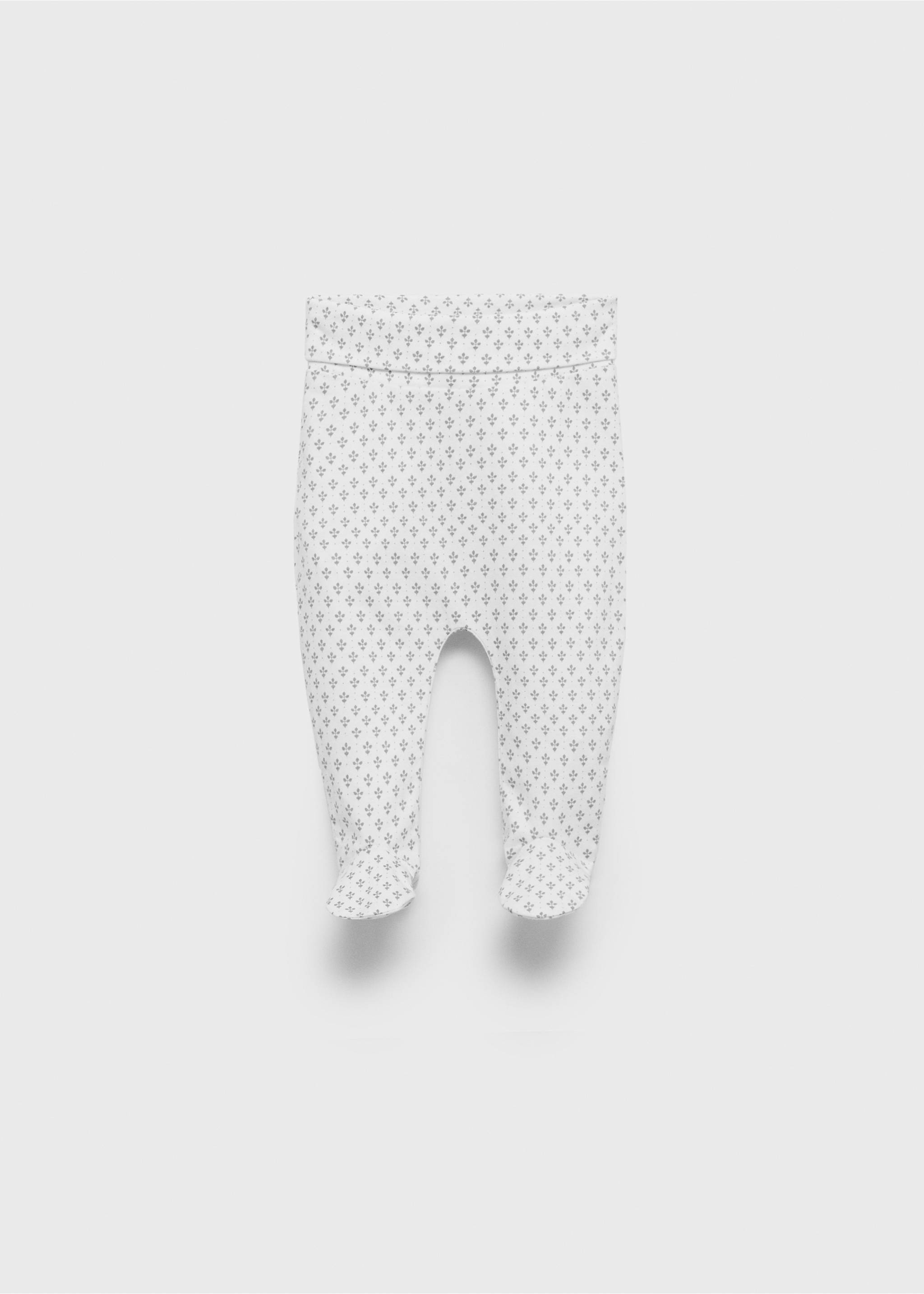 Gemusterte Baumwoll-Strampelhose - Artikel ohne Model, Grau. Ref: 87075966-00.