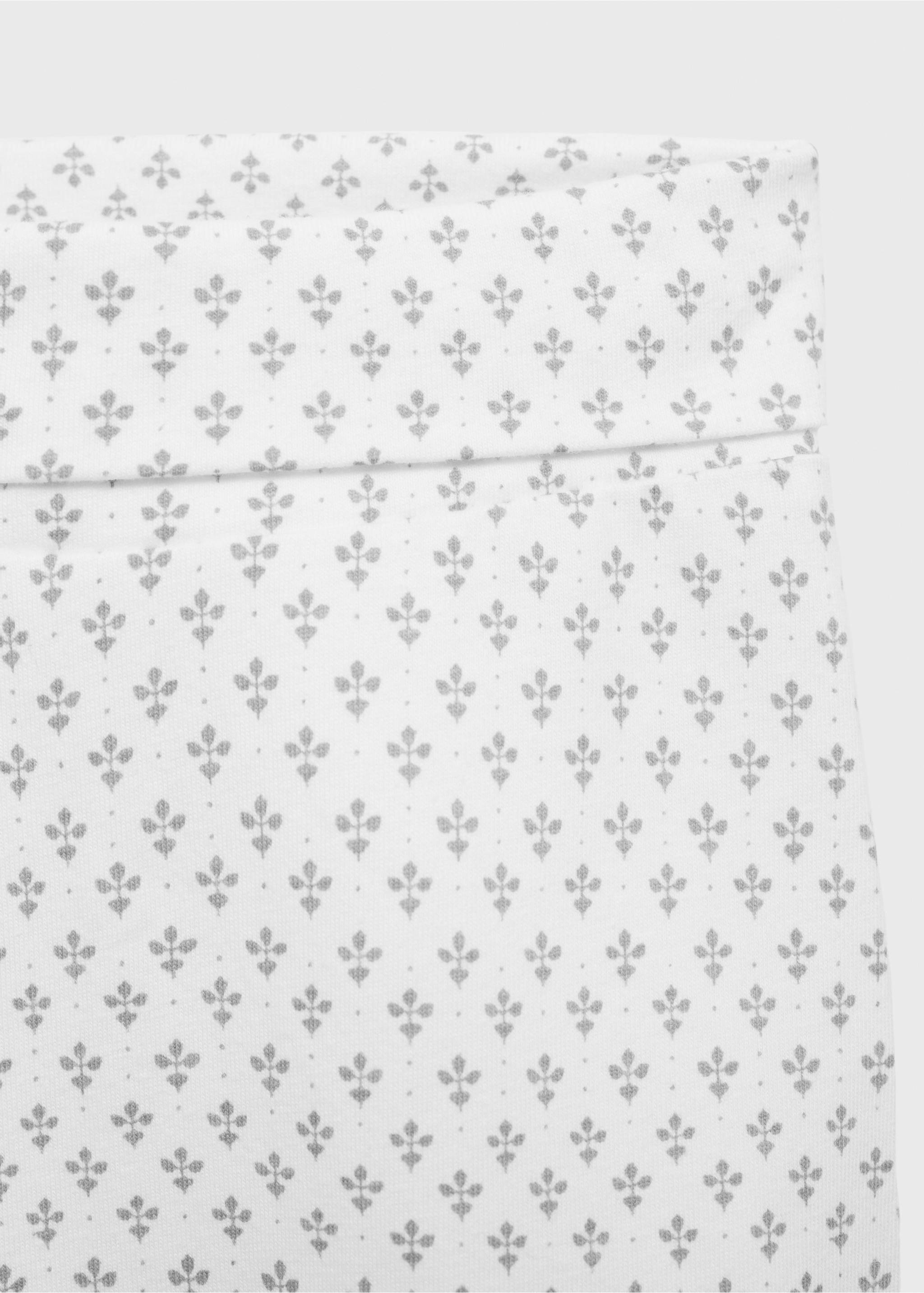 Gemusterte Baumwoll-Strampelhose - Detail des Artikels 8, Grau. Ref: 87075966-00.