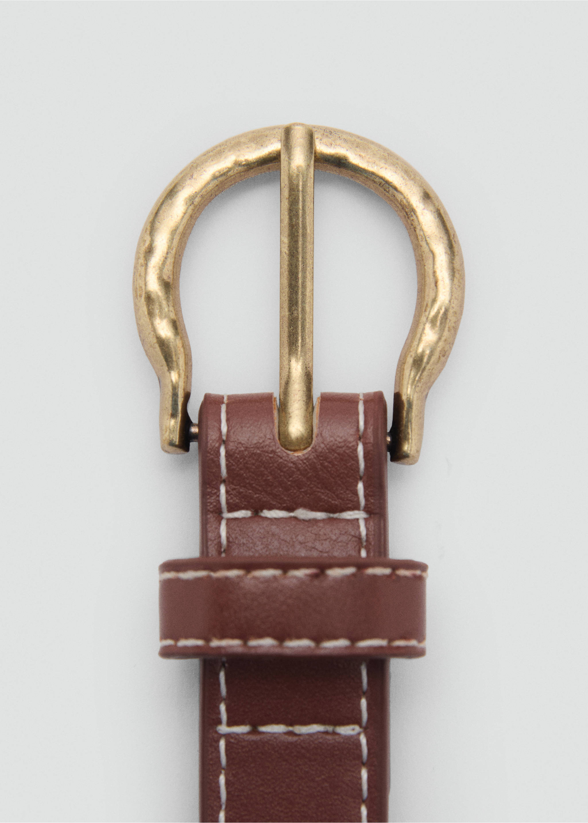 Braided belt - Details of the article 1, Brown. Ref: 87075969-00.