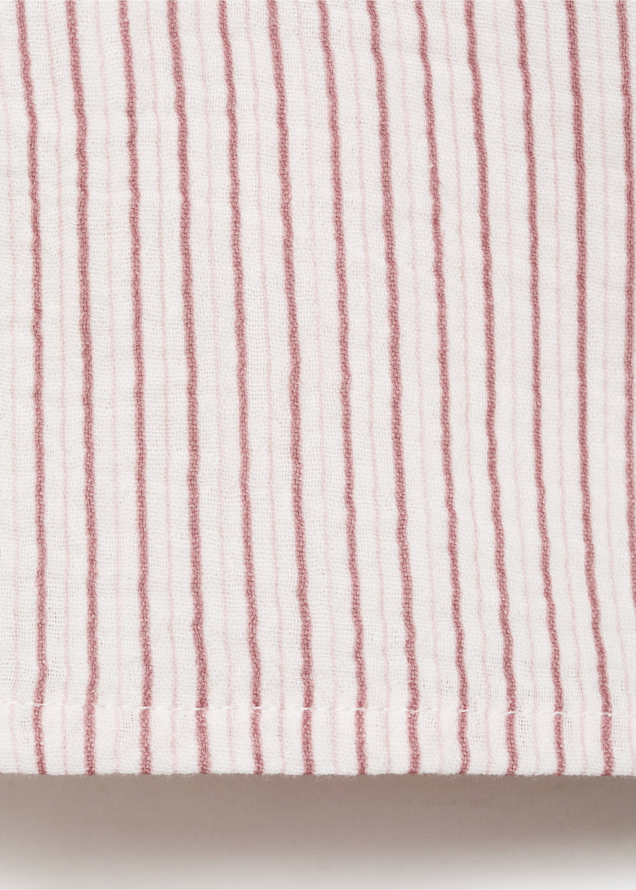 Striped cotton shirt - Details of the article 0, Pink. Ref: 87075972-00.