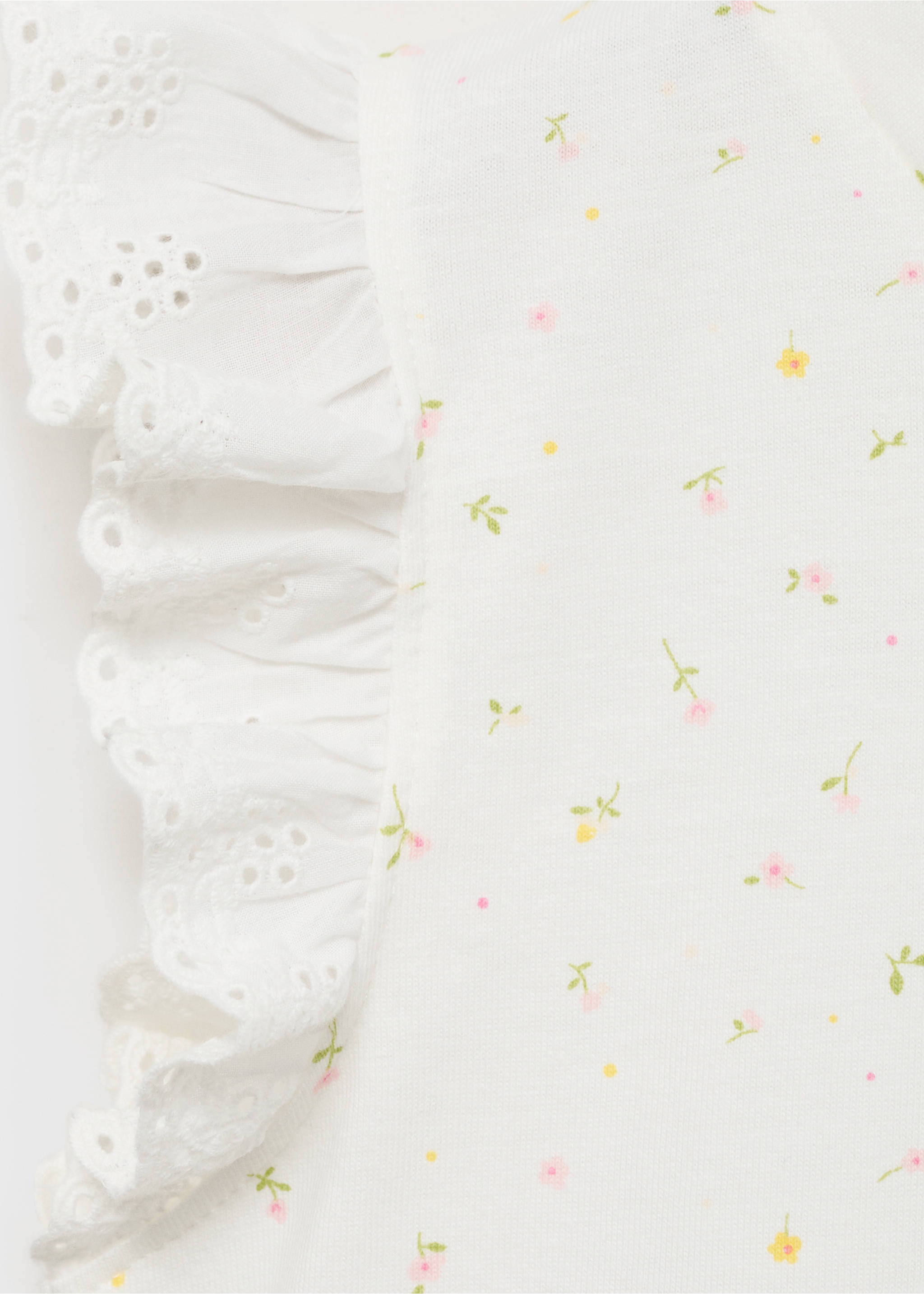 Floral cotton pyjamas - Details of the article 0, Off White. Ref: 87075974-00.