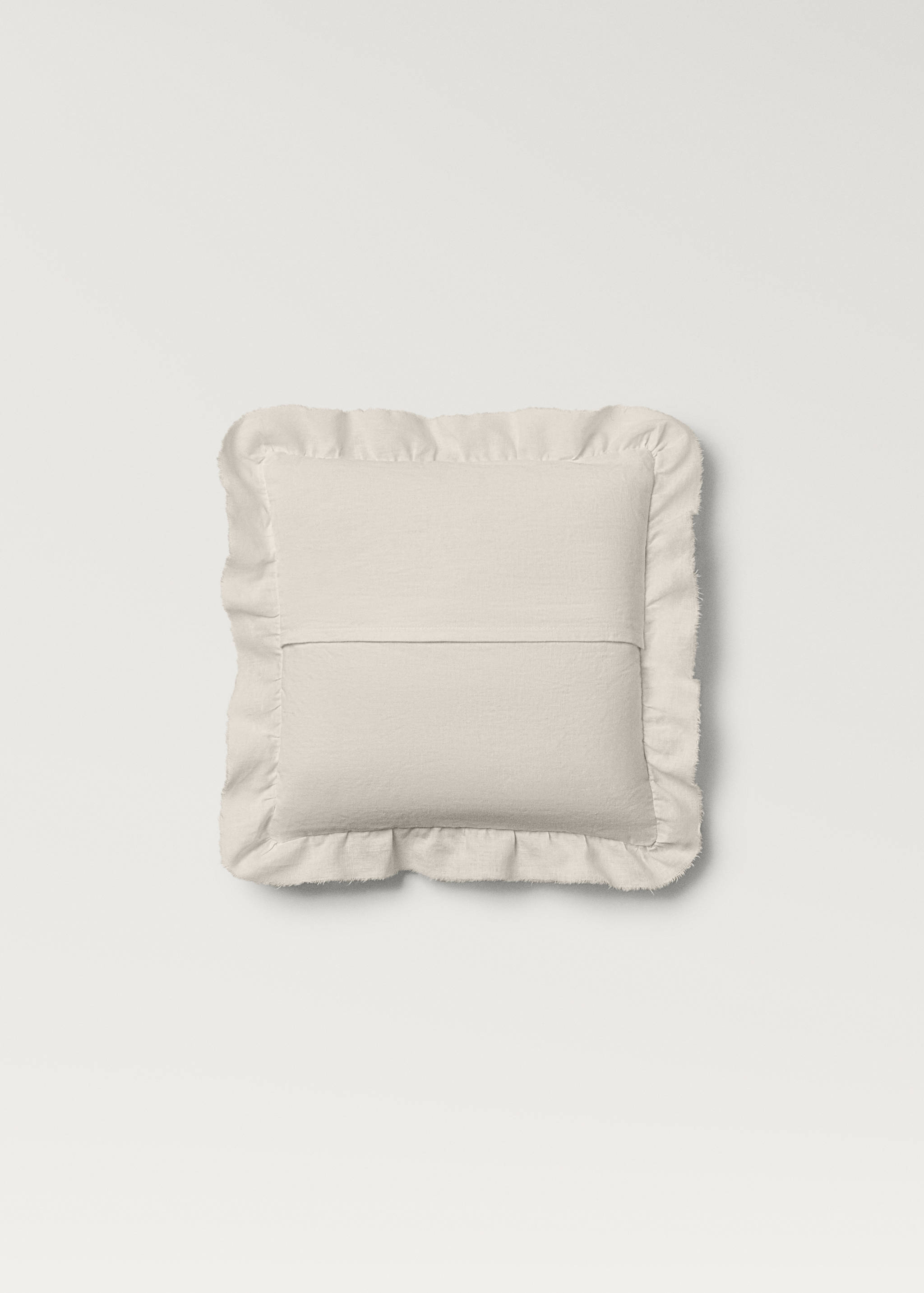 Children’s cotton linen ruffled cushion 30x30 cm - Details of the article 1