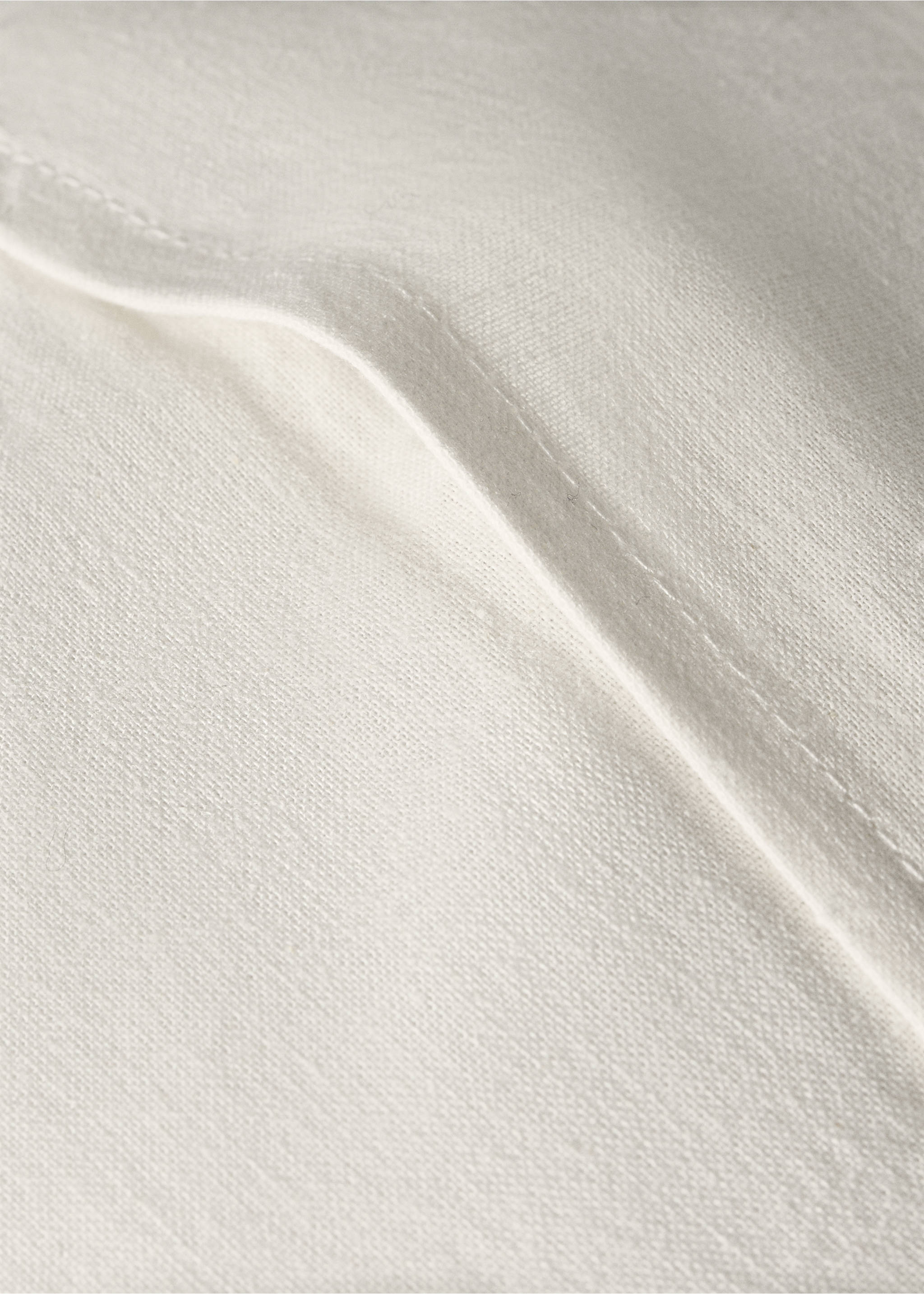 Children’s cotton linen ruffled cushion 30x30 cm - Details of the article 2, Off White. Ref: 87075981-00.