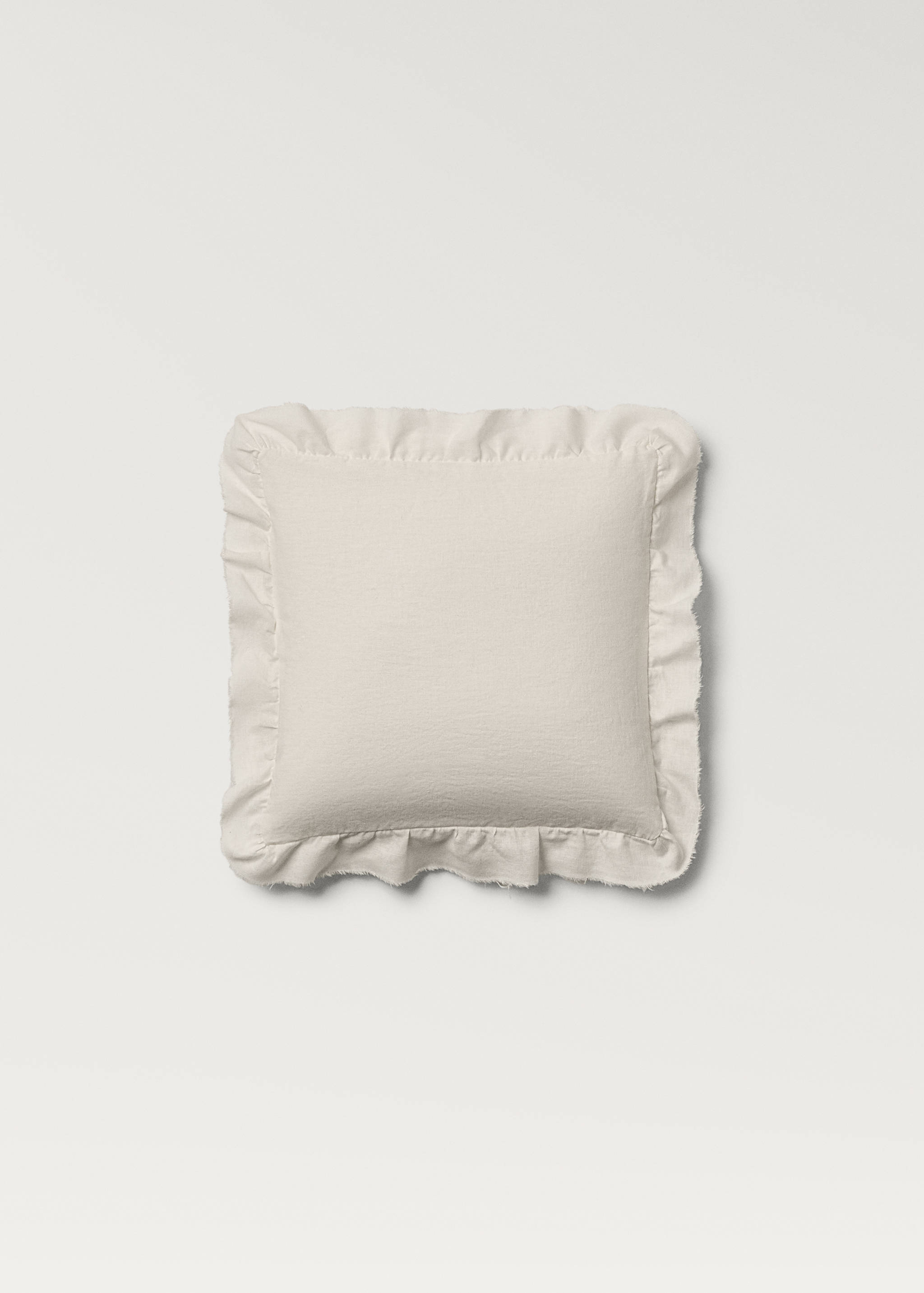 Children’s cotton linen ruffled cushion 30x30 cm - Article without model