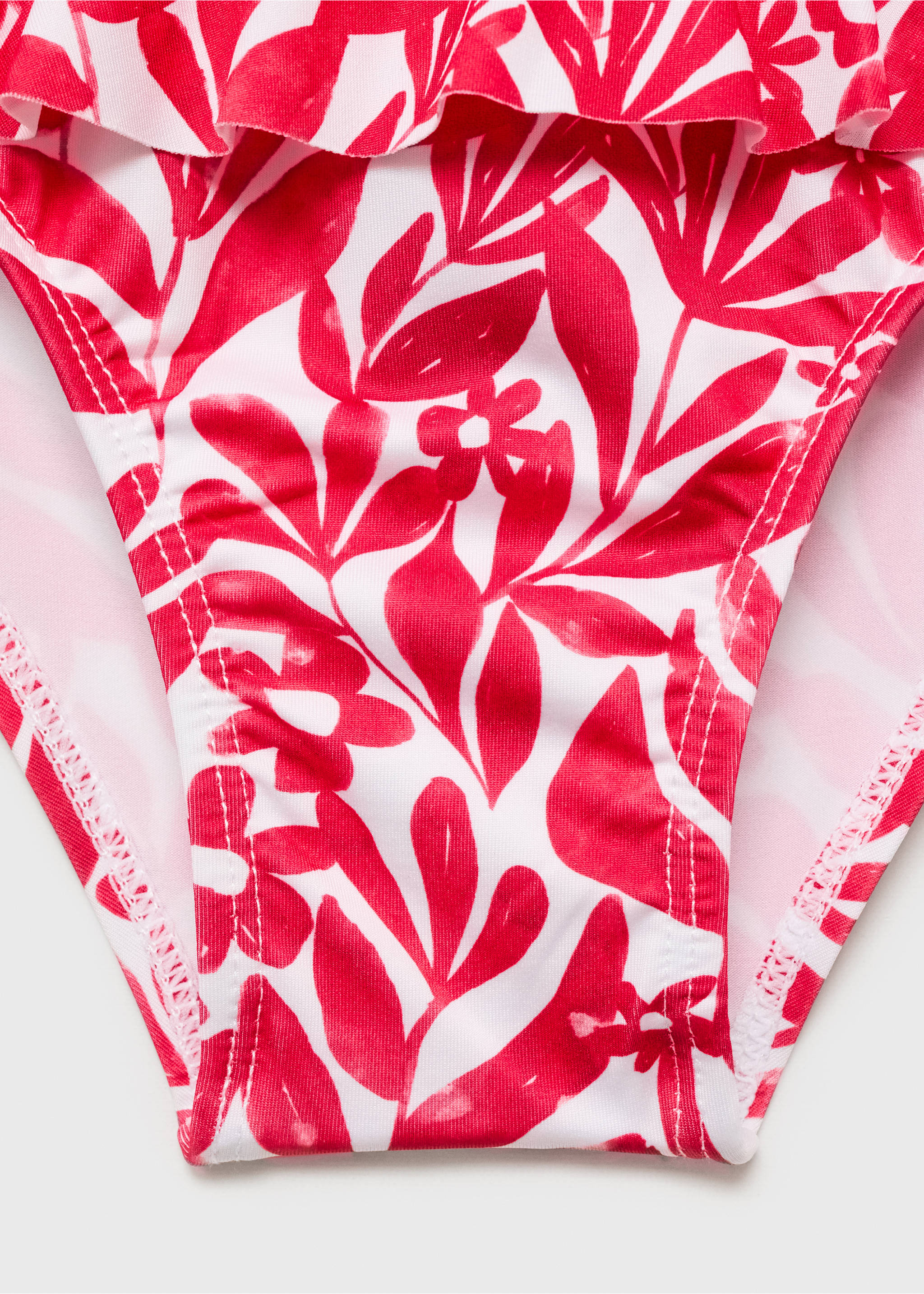 Bikini bottoms with ruffles - Details of the article 0, Red. Ref: 87075986-00.