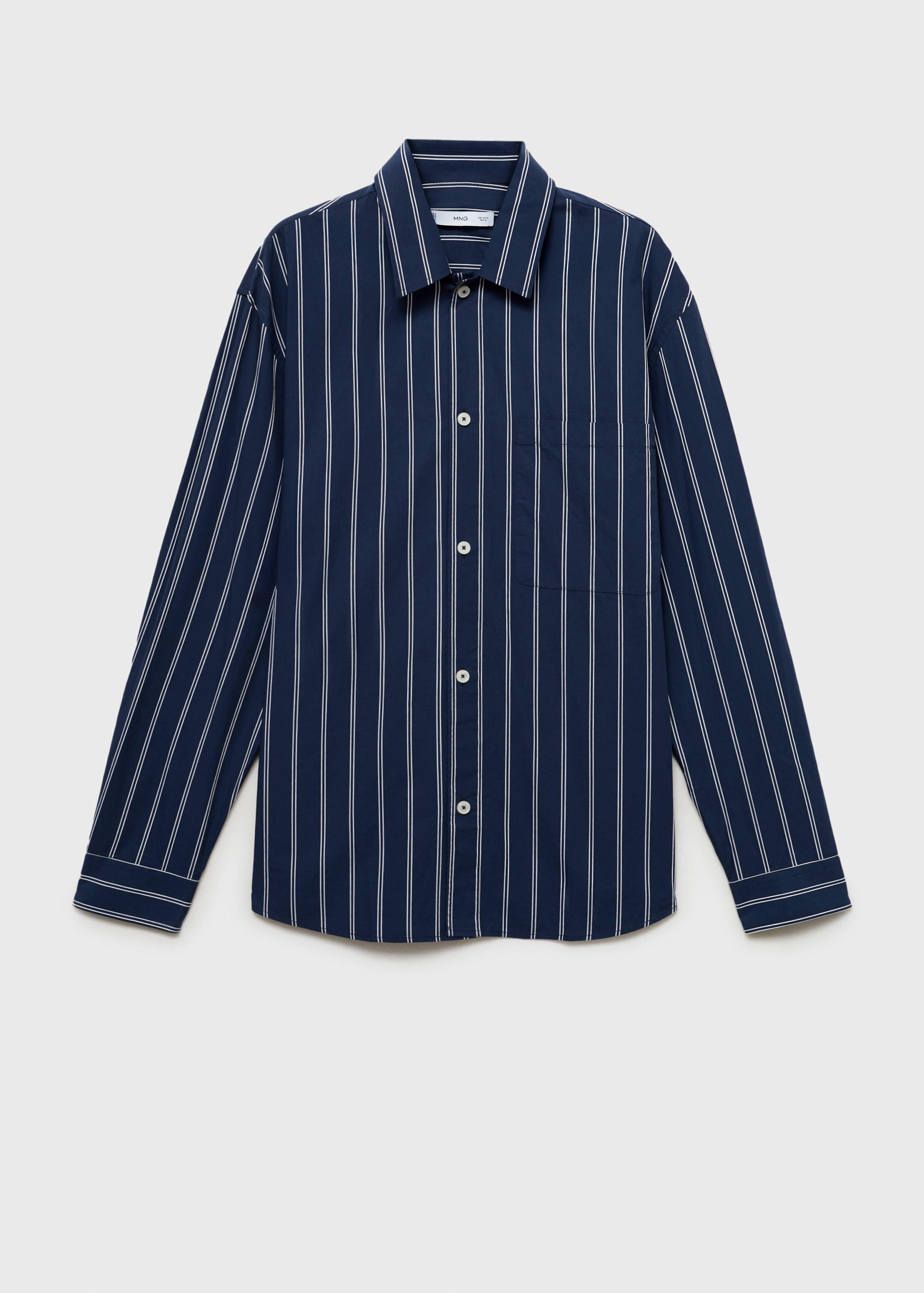 Regular-fit striped 100% cotton shirt - Article without model