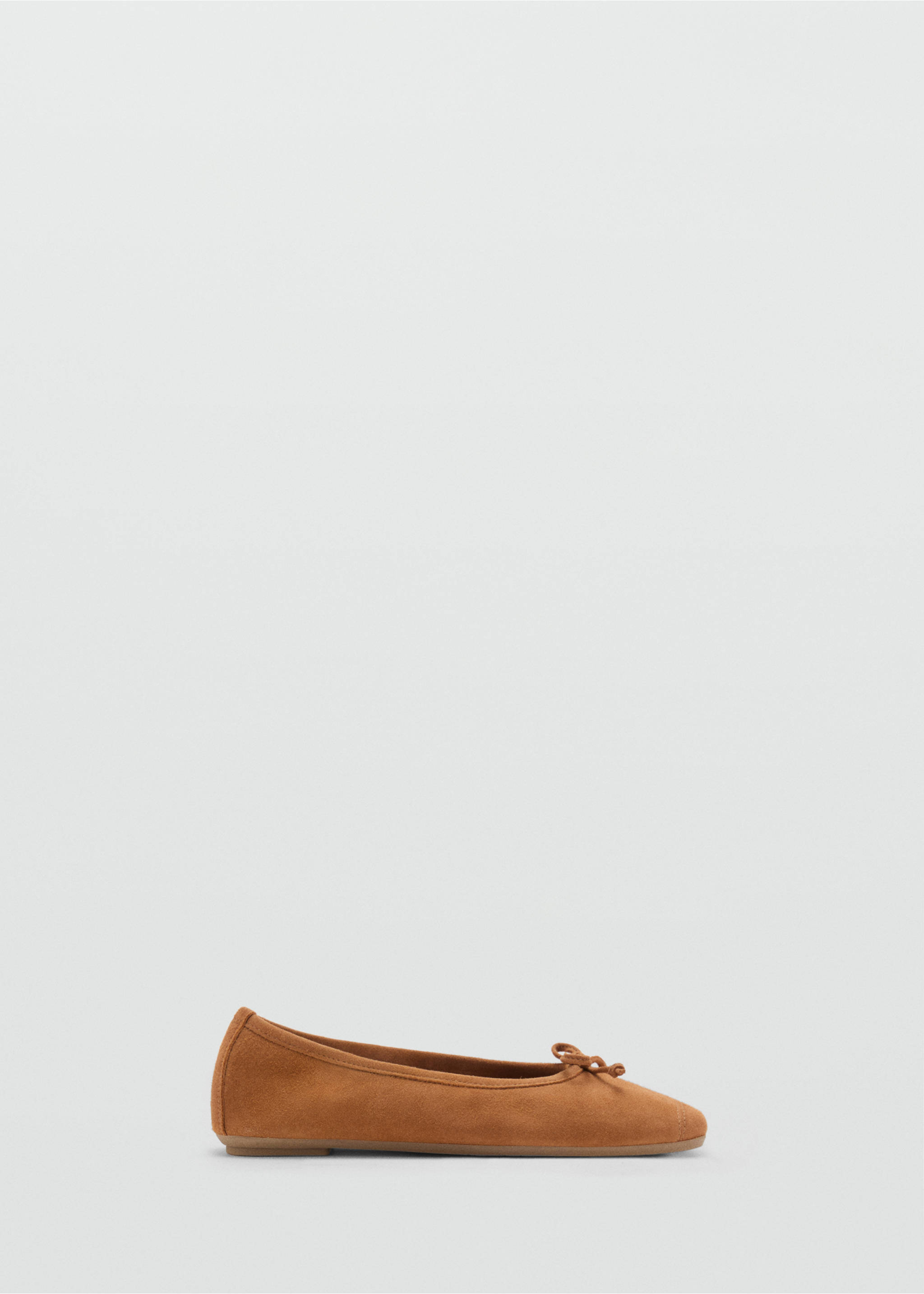 Bow suede ballerina - Article without model, Medium Brown. Ref: 87075991-00.