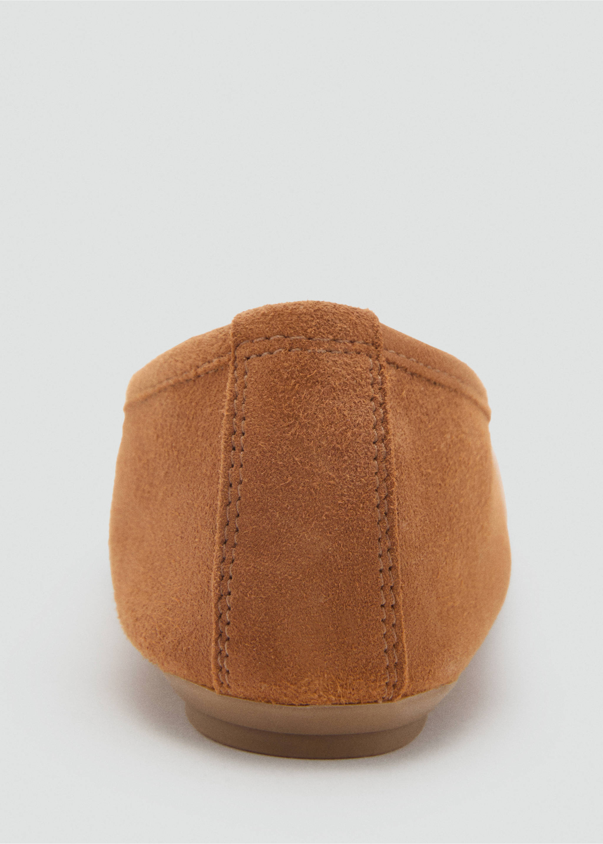 Bow suede ballerina - Details of the article 1, Medium Brown. Ref: 87075991-00.