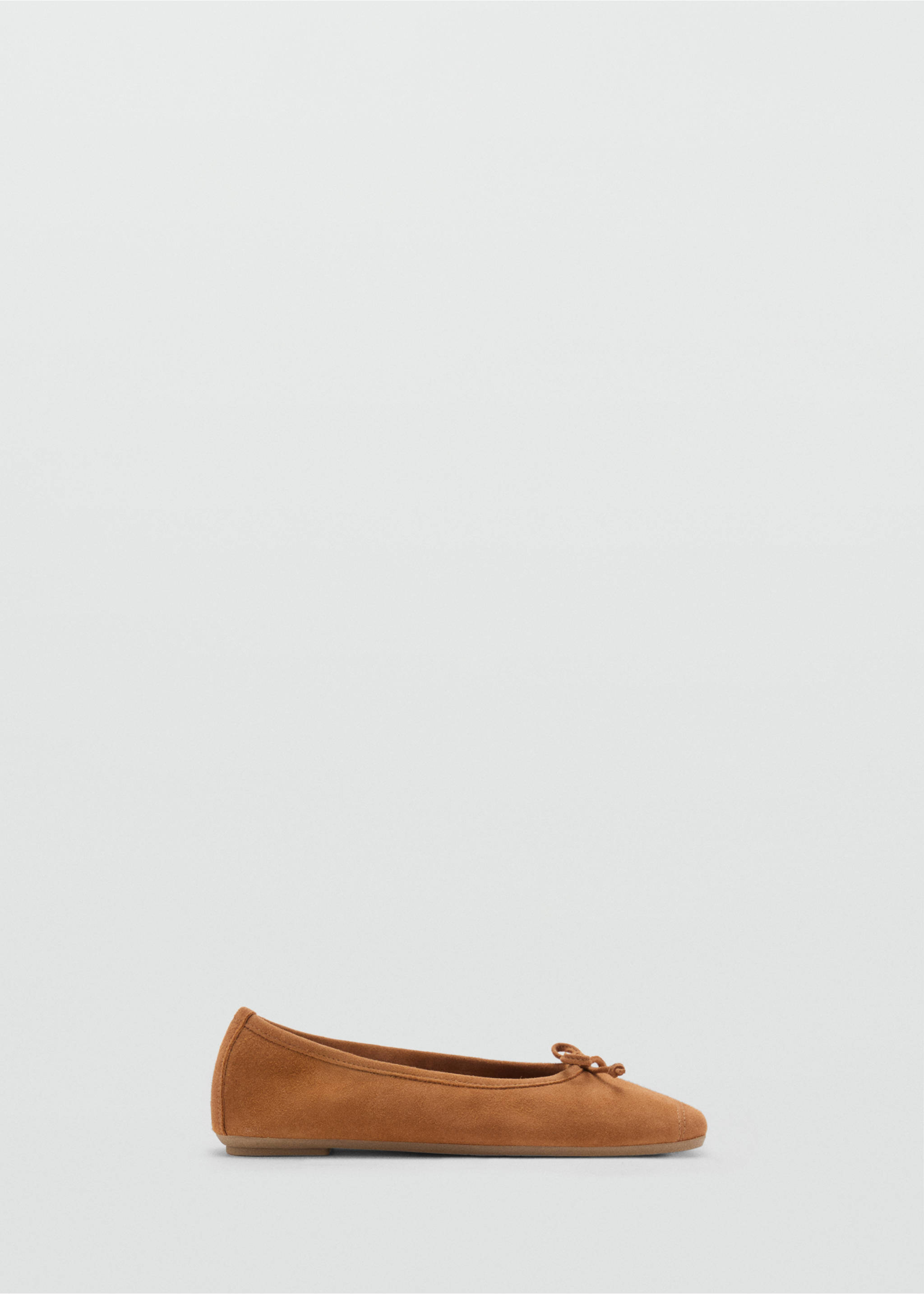 Bow suede ballerina - Article without model, Medium Brown. Ref: 87075991-00.