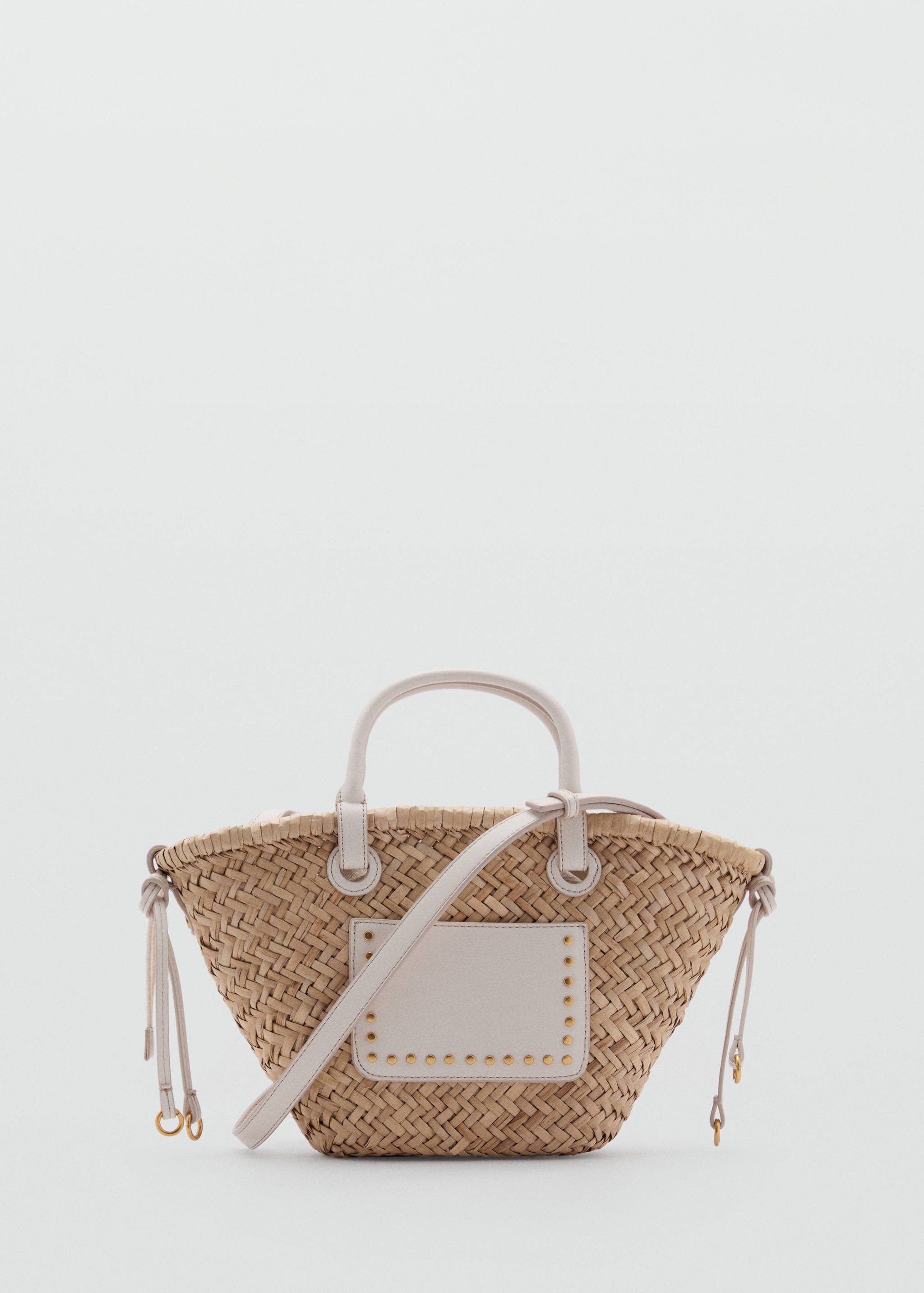Liten korgväska med dubbelt handtag i naturfiber - Artikel utan modell