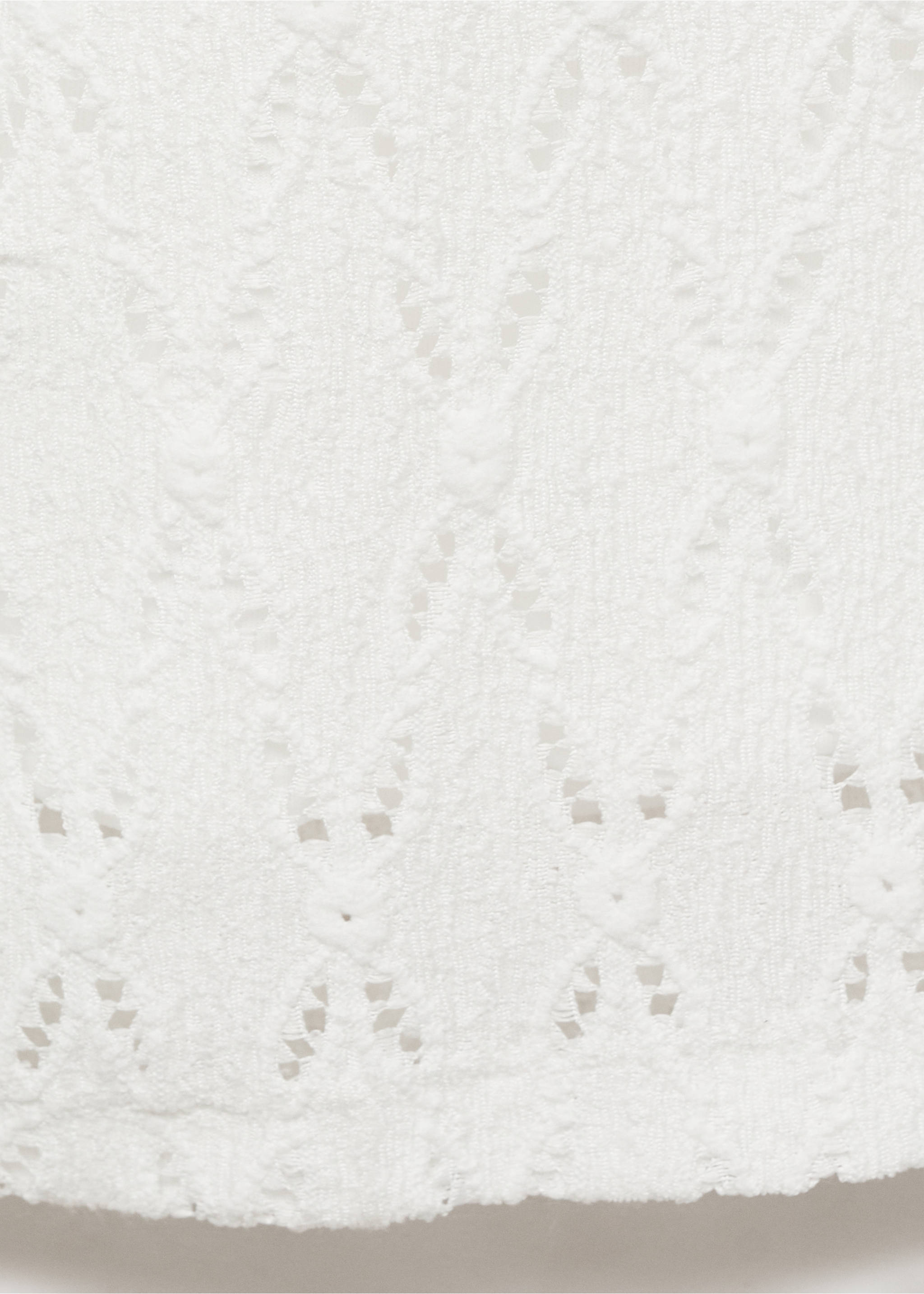 Swiss-embroidered pants - Details of the article 0, Off White. Ref: 87076335-00.