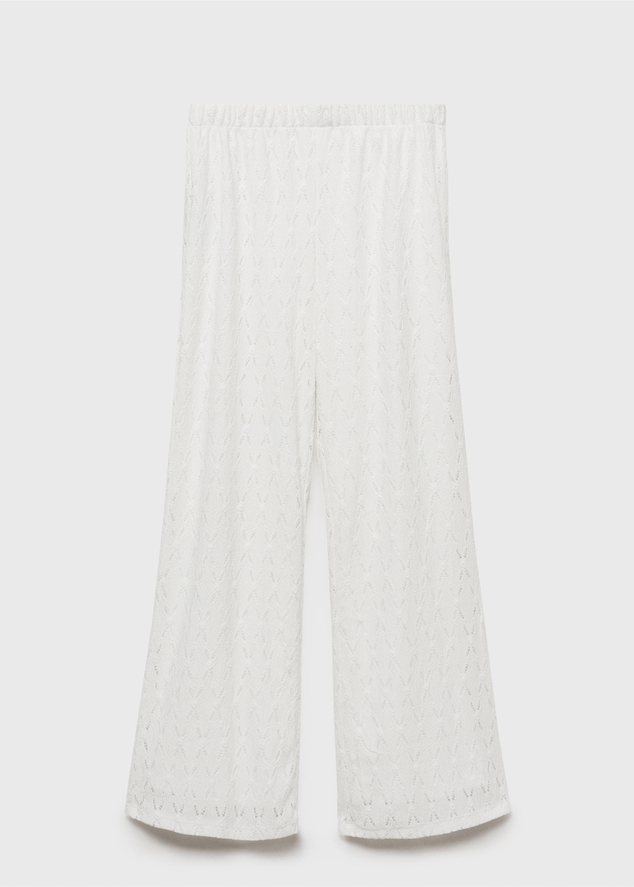 Swiss-embroidered pants - Article without model, Off White. Ref: 87076335-00.