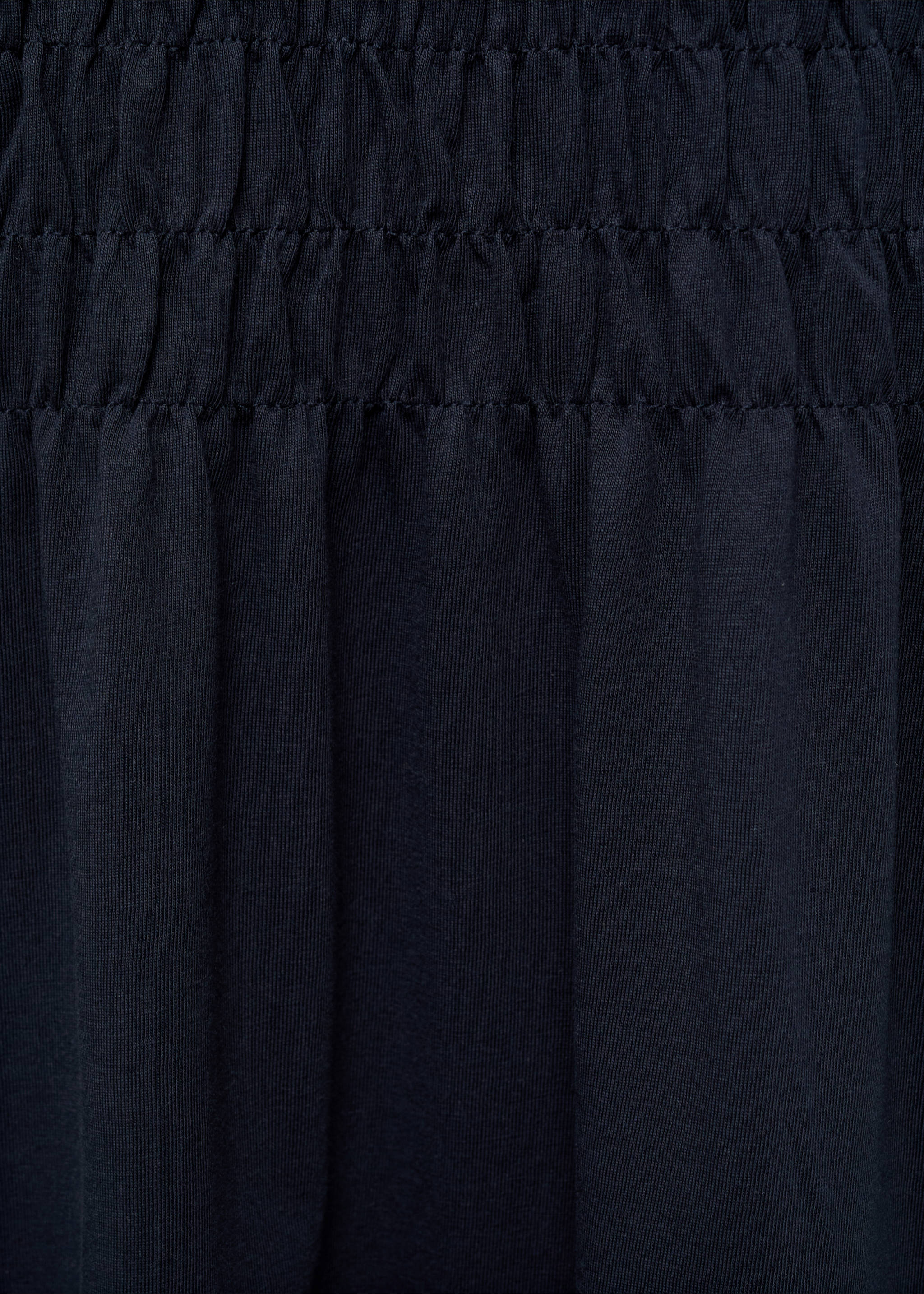 Long dress with ruffled detail - Details of the article 8, Dark Navy. Ref: 87076336-00.