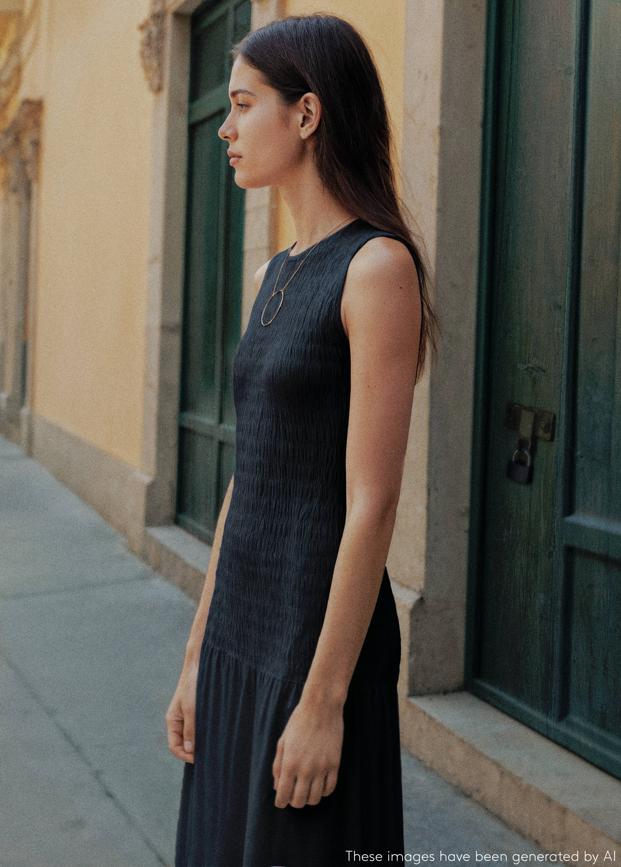 Long dress with ruffled detail - Details of the article 5