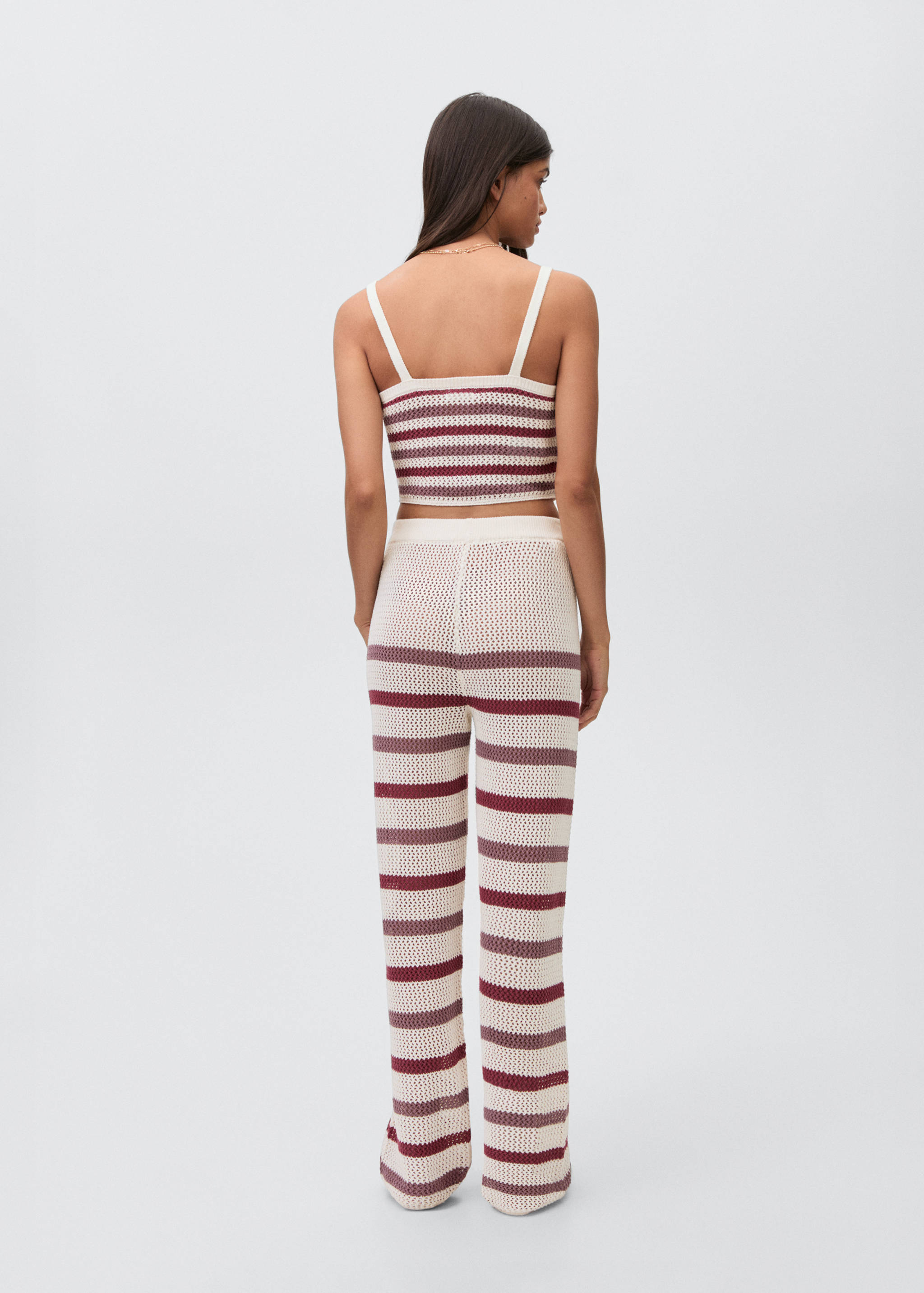 Pantalón punto calado rayas - Reverso del artículo