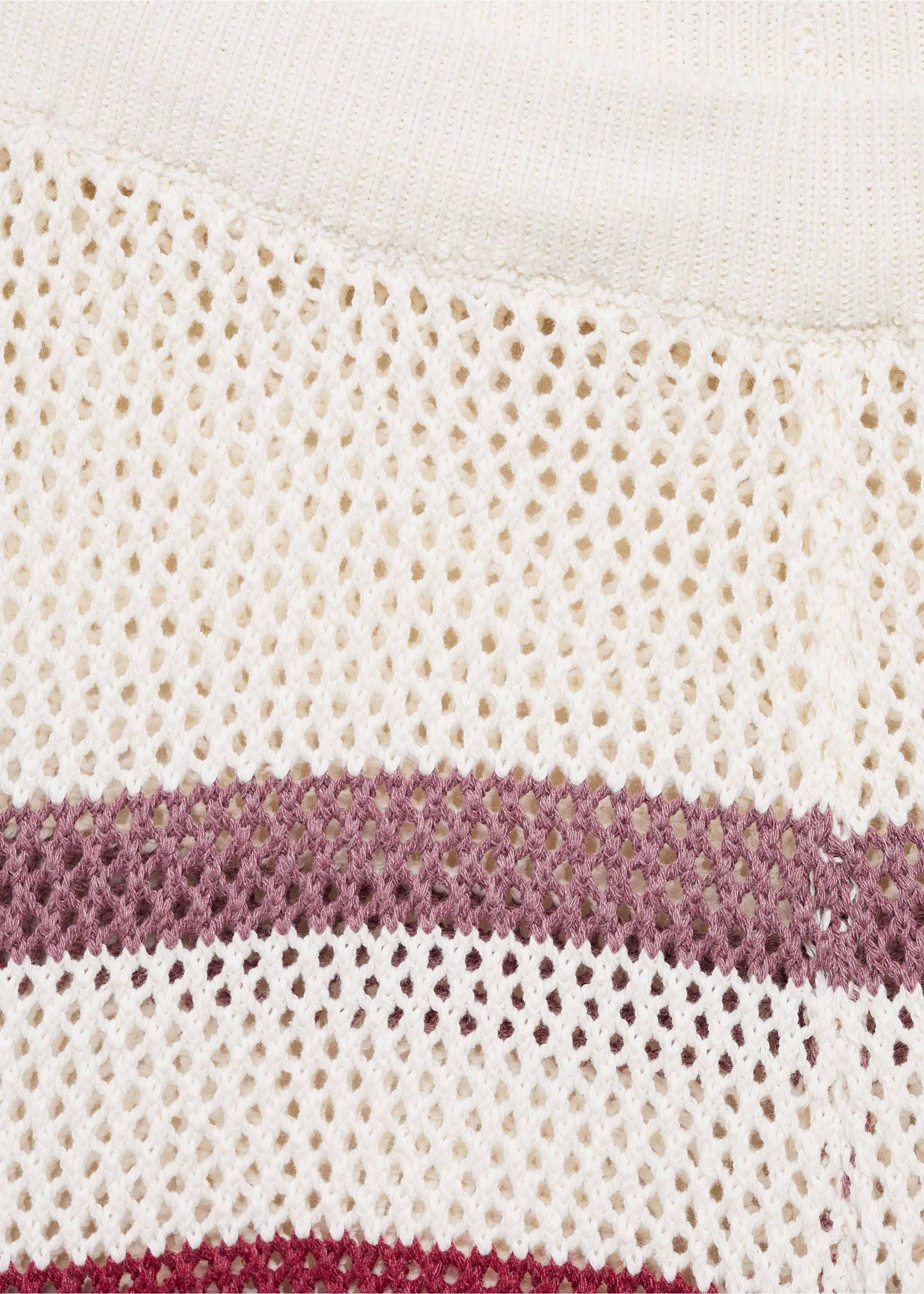 Striped openwork knit pants - Details of the article 8, Off White. Ref: 87076337-00.