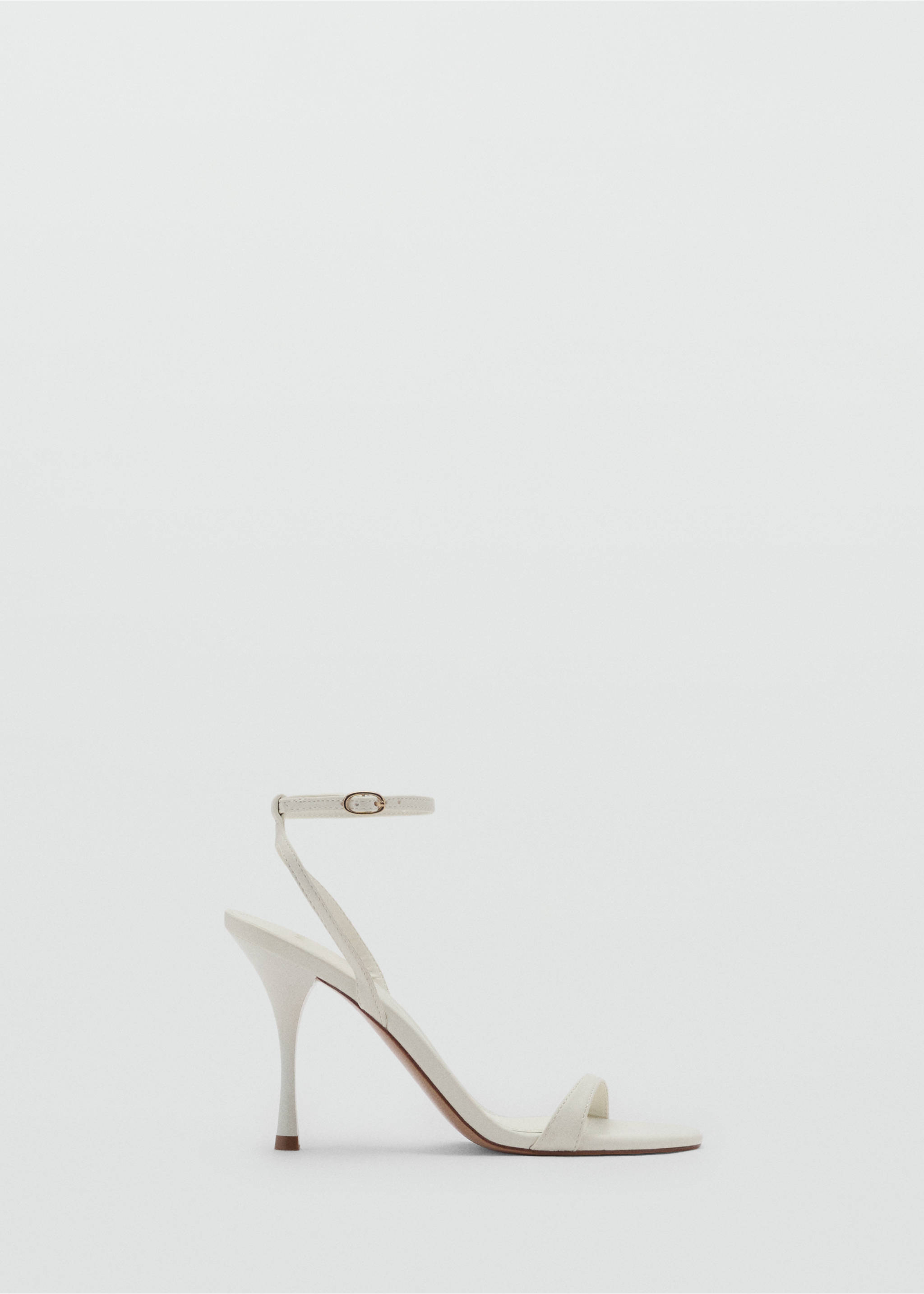Strappy heeled sandals - Article without model, Ecru. Ref: 87076339-00.