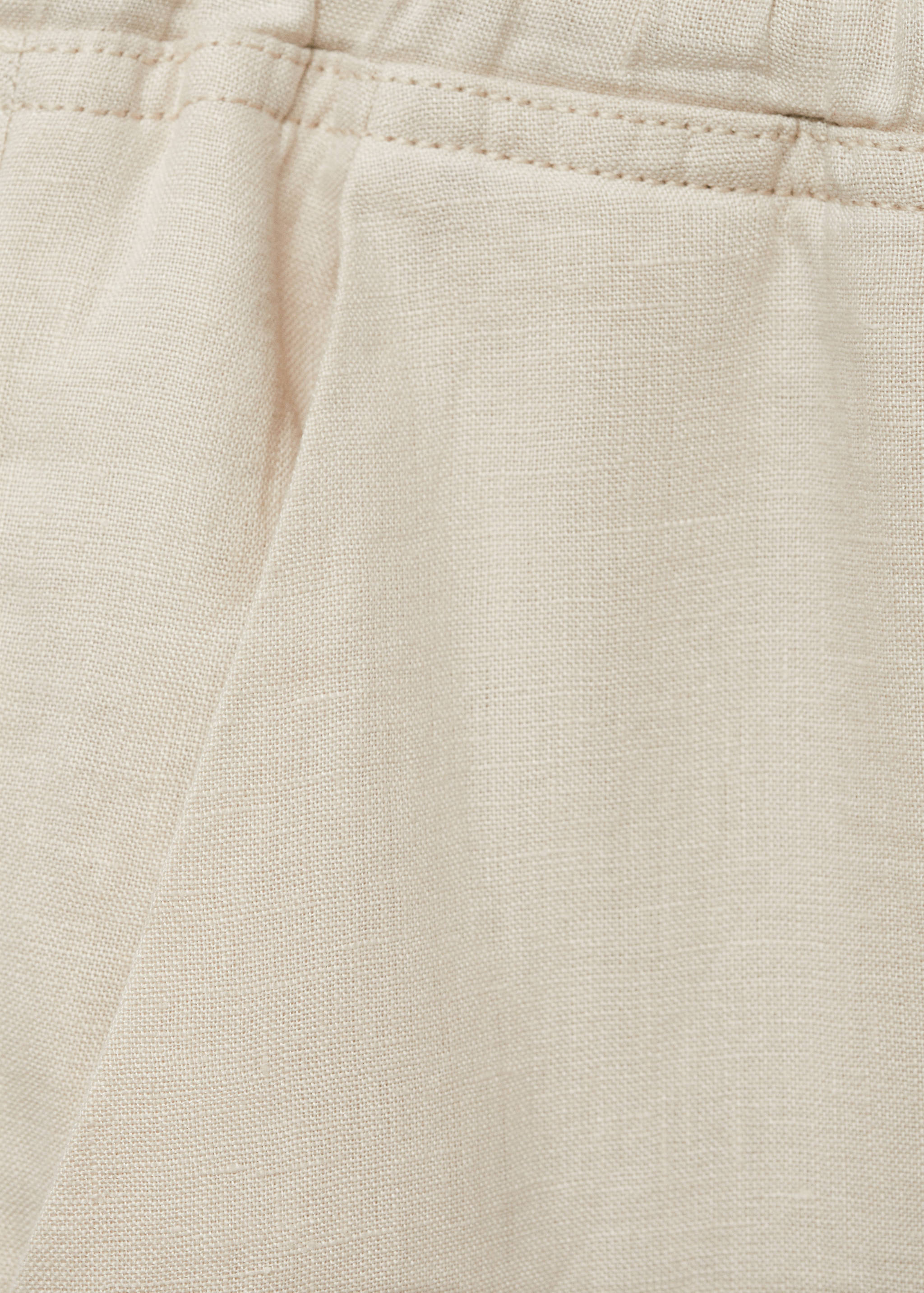 Straight linen-blend trousers - Details of the article 0