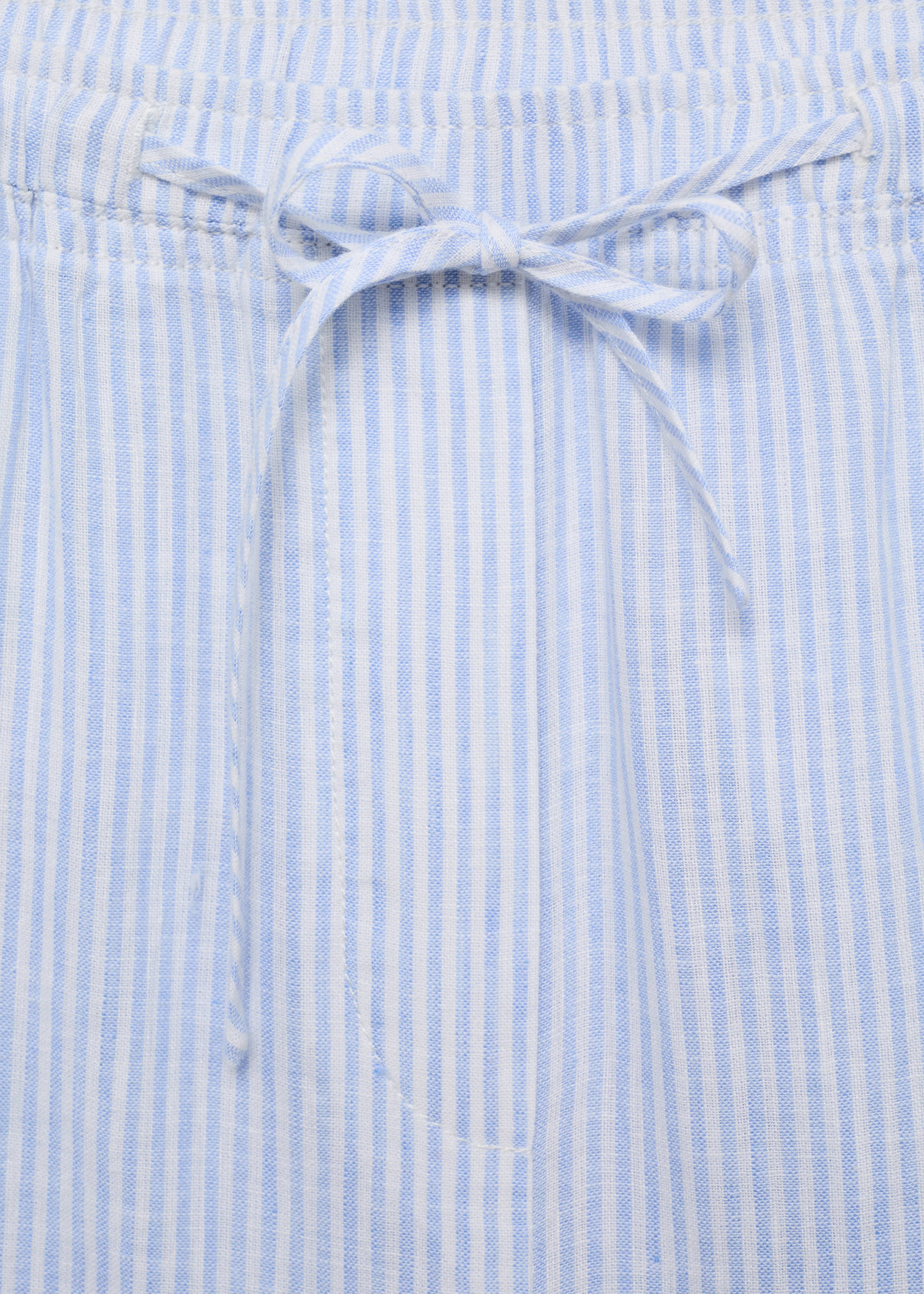 Straight linen-blend trousers - Details of the article 8