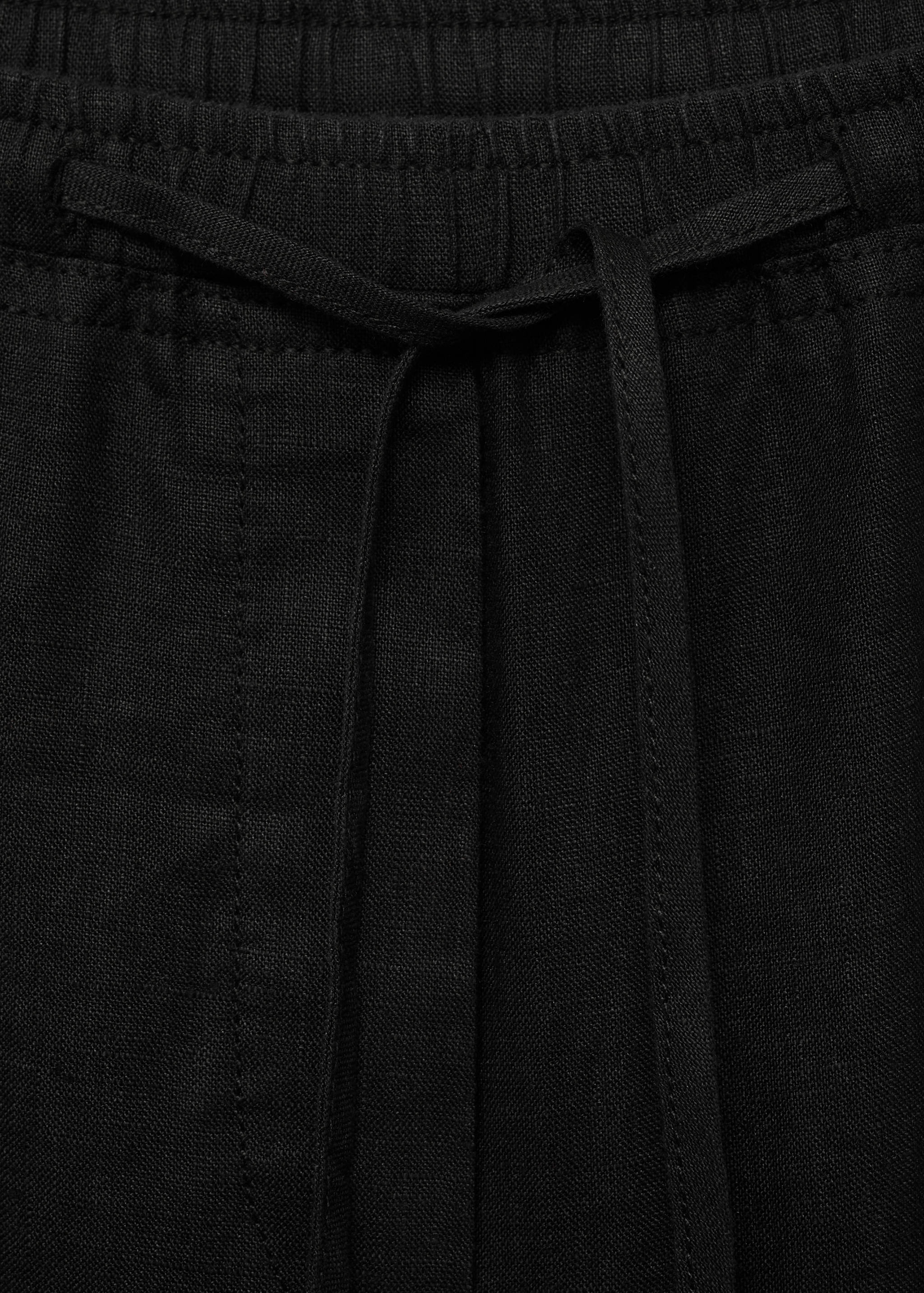 Straight linen-blend trousers - Details of the article 8
