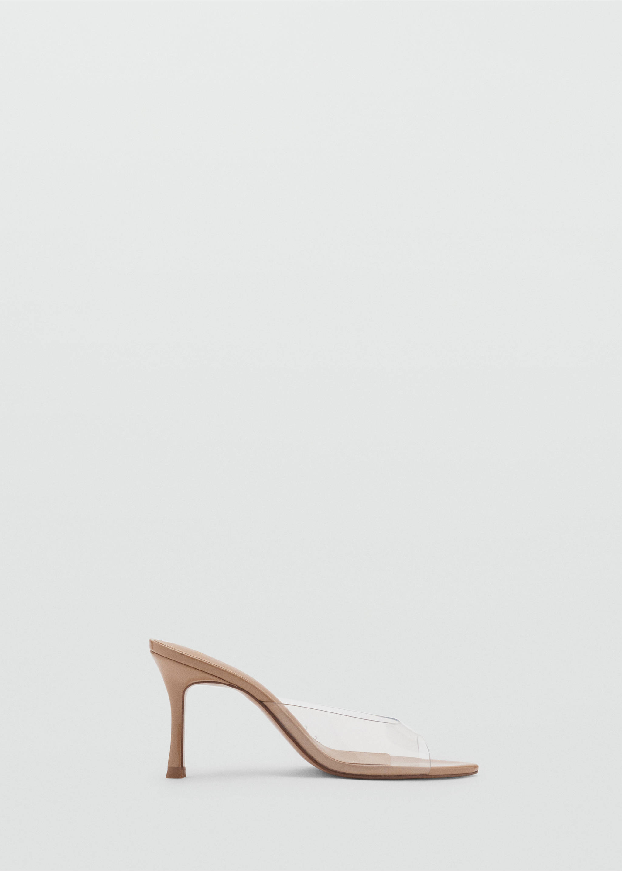 Heeled sandals with vinyl panels - Article without model, Nude. Ref: 87076342-00.
