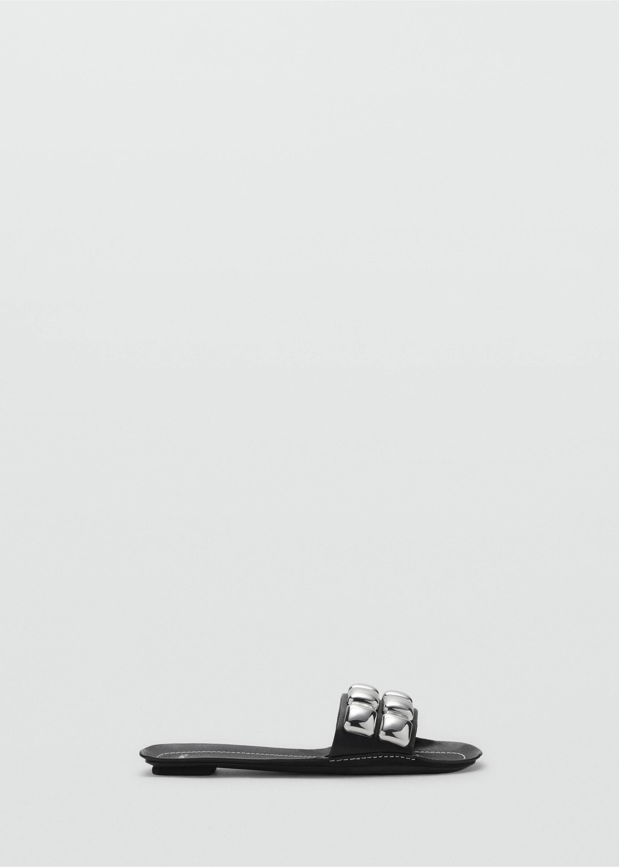 Maxi studded leather sandals - Article without model, Black. Ref: 87076343-00.