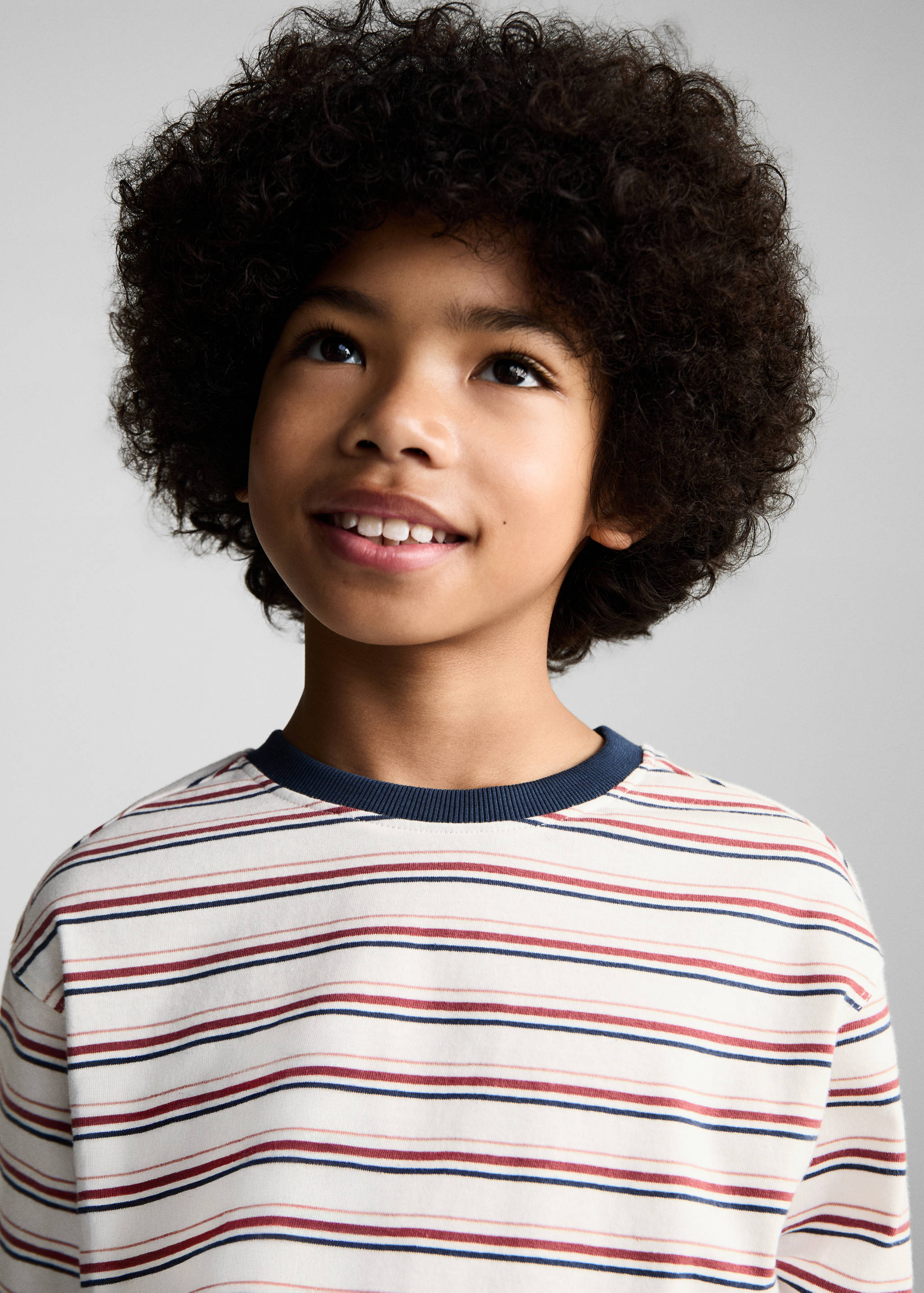 Striped cotton T-shirt - Details of the article 1