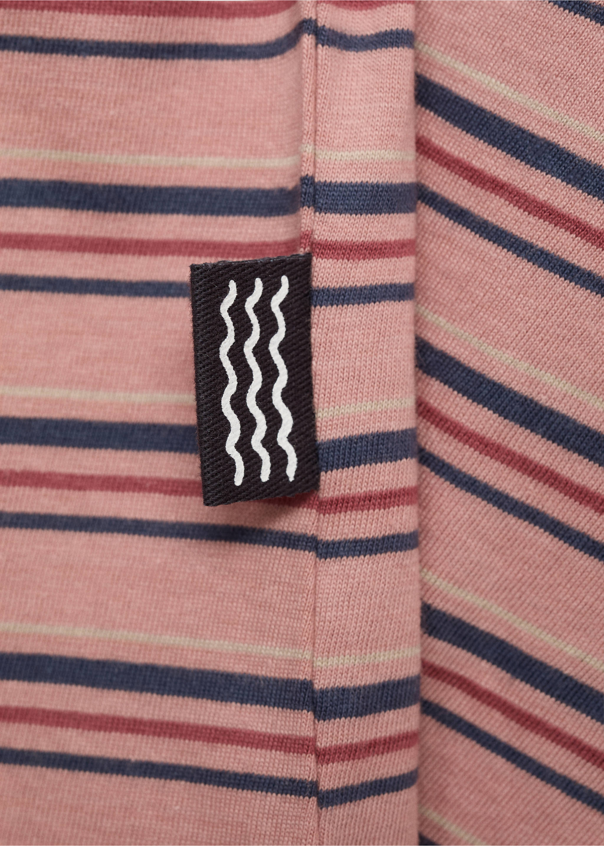 Prugasta pamučna majica - Detalji artikla 0, Boja višnje. Ref: 87076345-00.