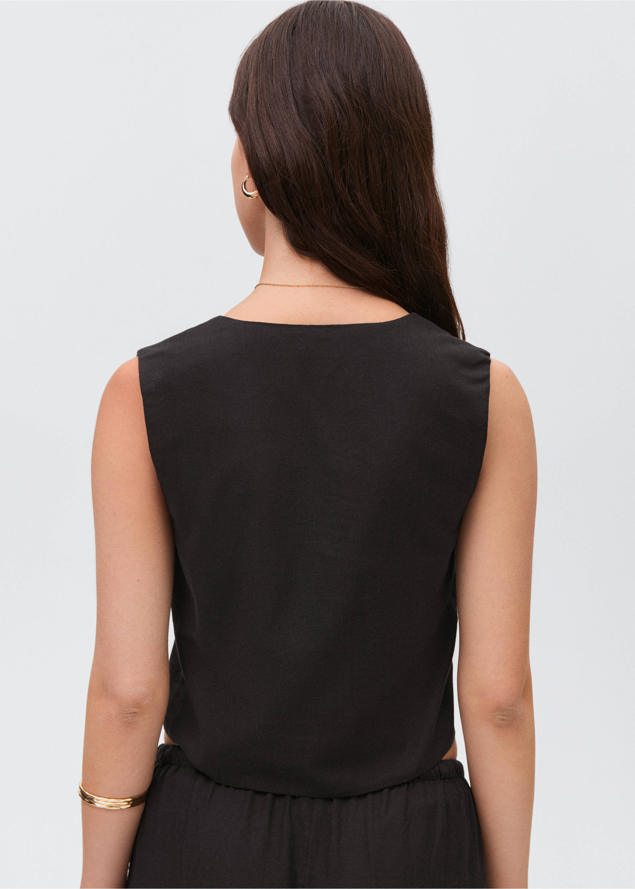 Armilla lli botons - Revers de l'article, Negre. Ref: 87076348-00.