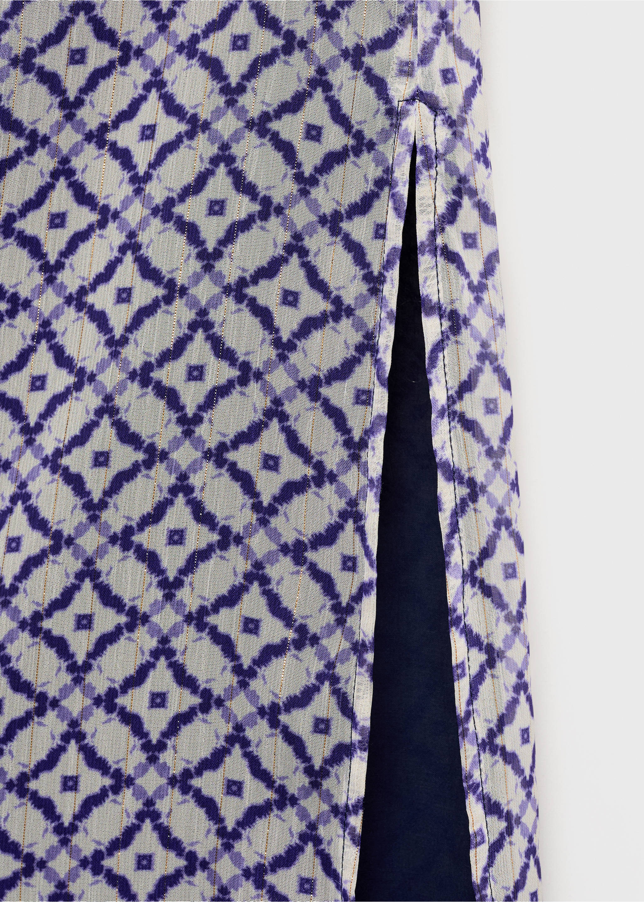 Vestido estampado cuello halter - Detalle del artículo 0, Azul tinta. Ref: 87076355-00.