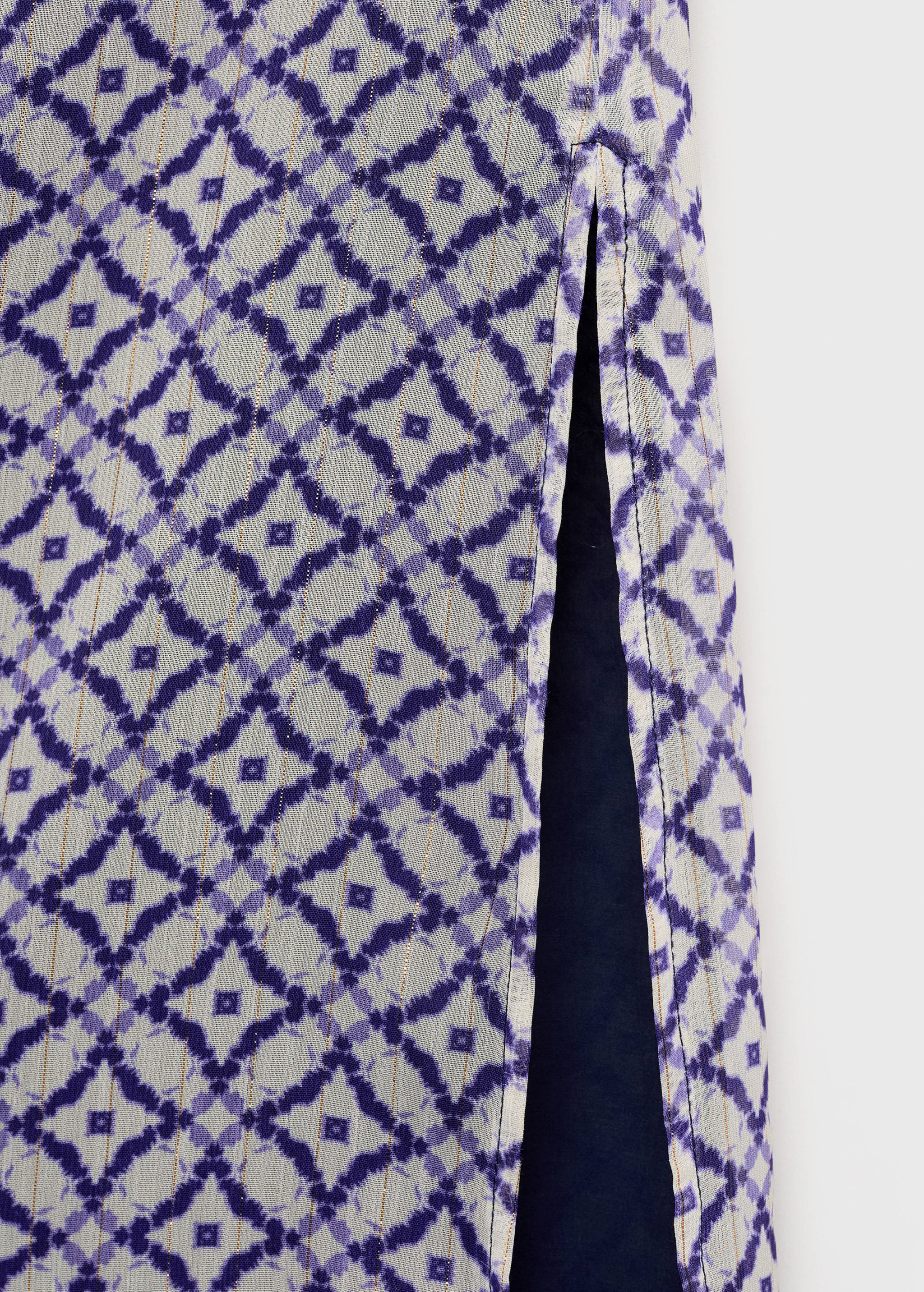 Vestido estampado cuello halter - Detalle del artículo 0