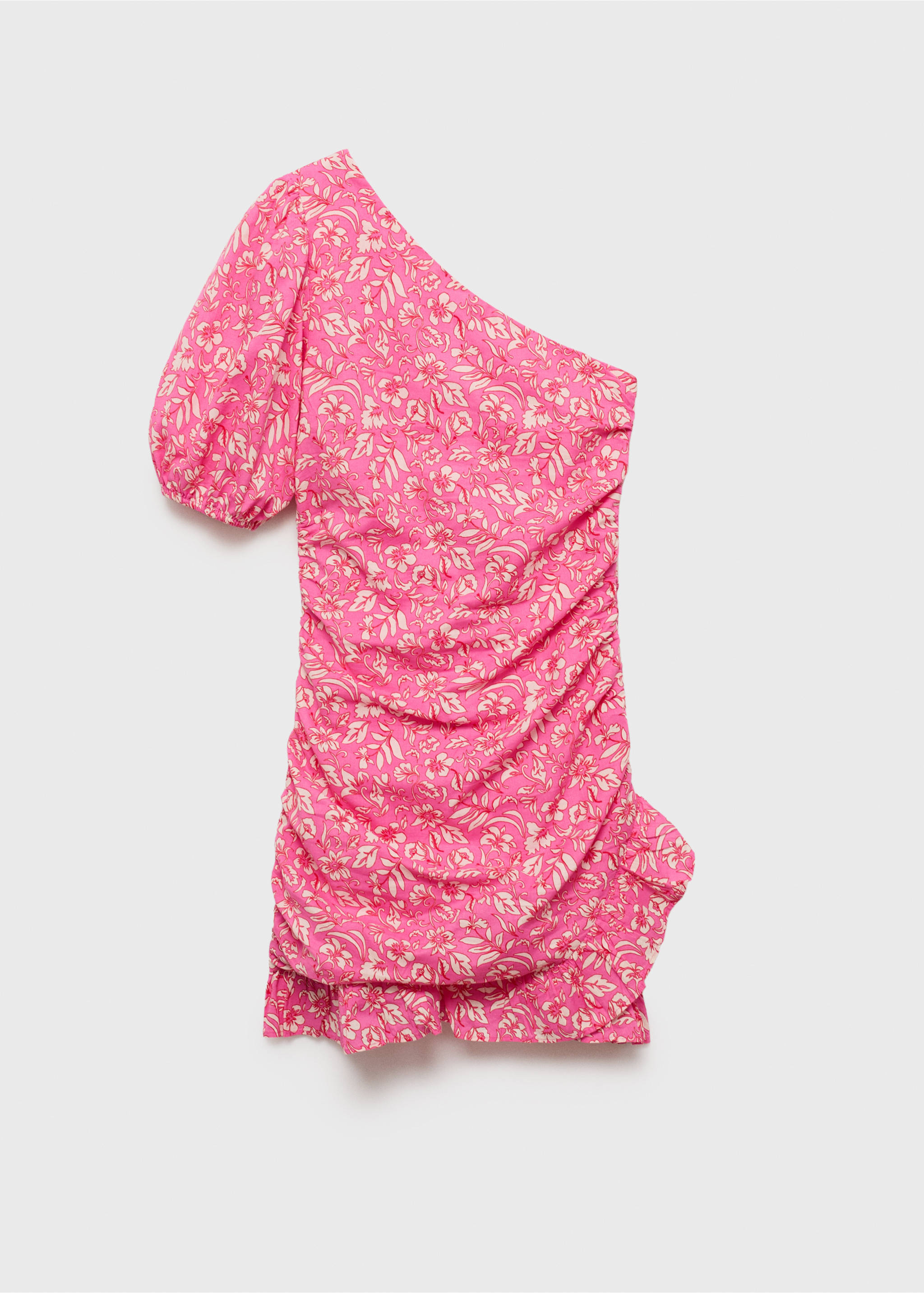 Vestido assimétrico drapeado - Artigo sem modelo, Rosa. Ref: 87076356-00.