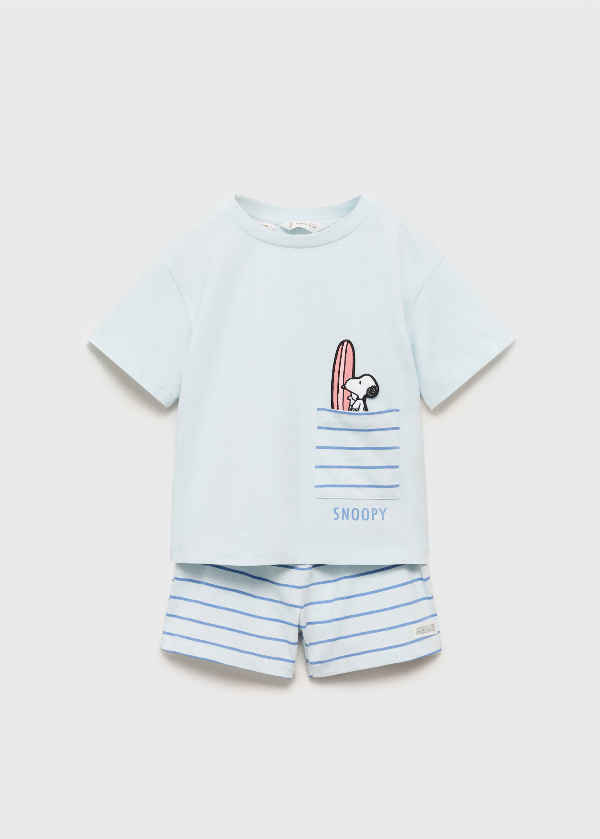 Pijama curto do Snoopy - Artigo sem modelo, Verde-água. Ref: 87076358-00.