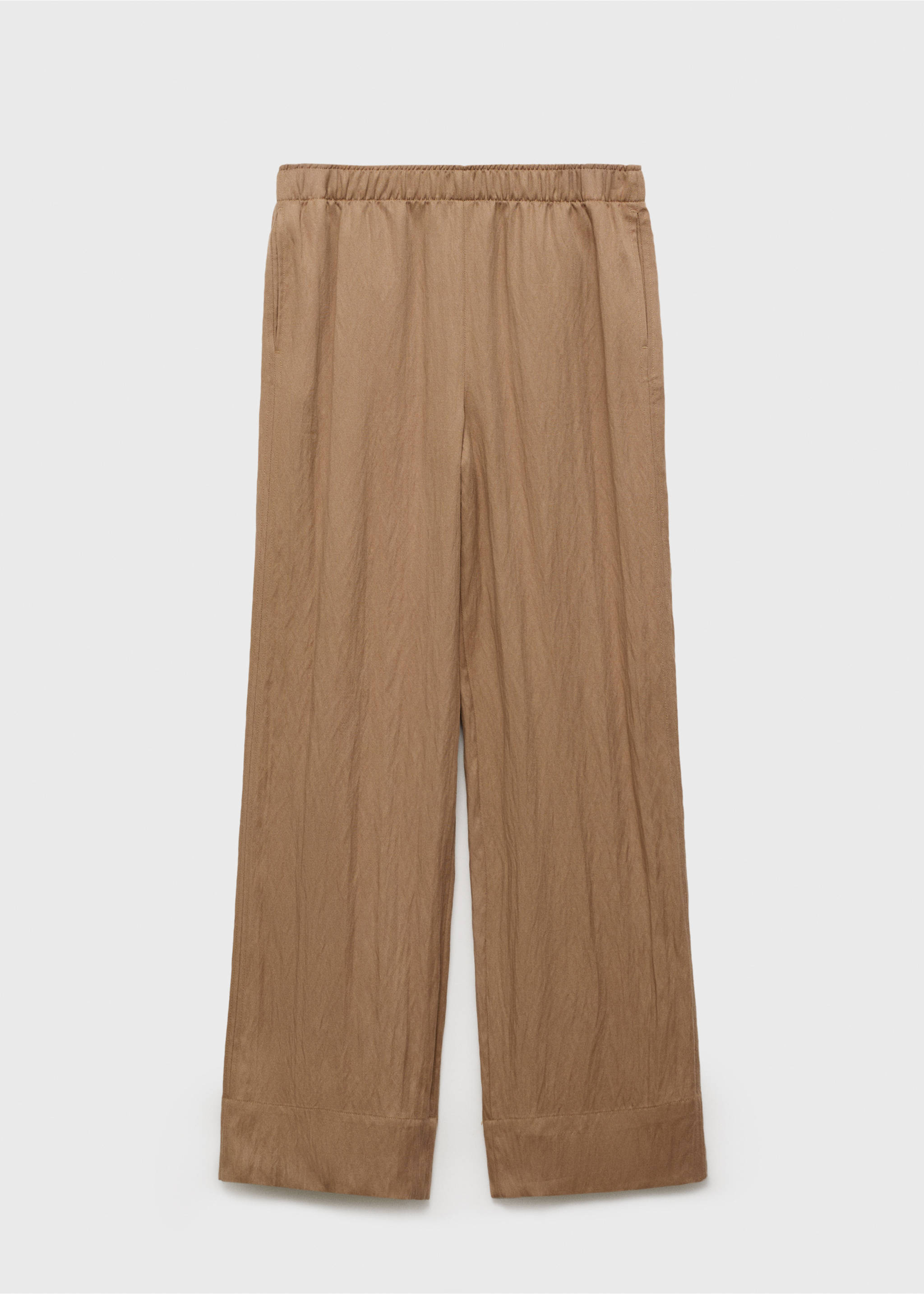 Gerade Lyocell-Hose mit Struktur - Artikel ohne Model, Mittelbraun. Ref: 87076360-00.