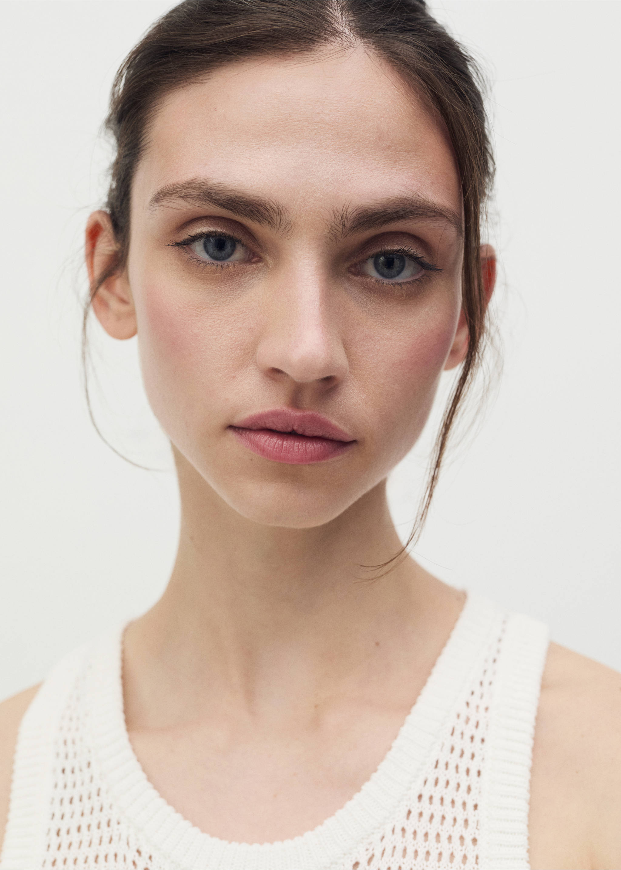 Crochet cotton dress - Details of the article 1, Off White. Ref: 87076366-00.