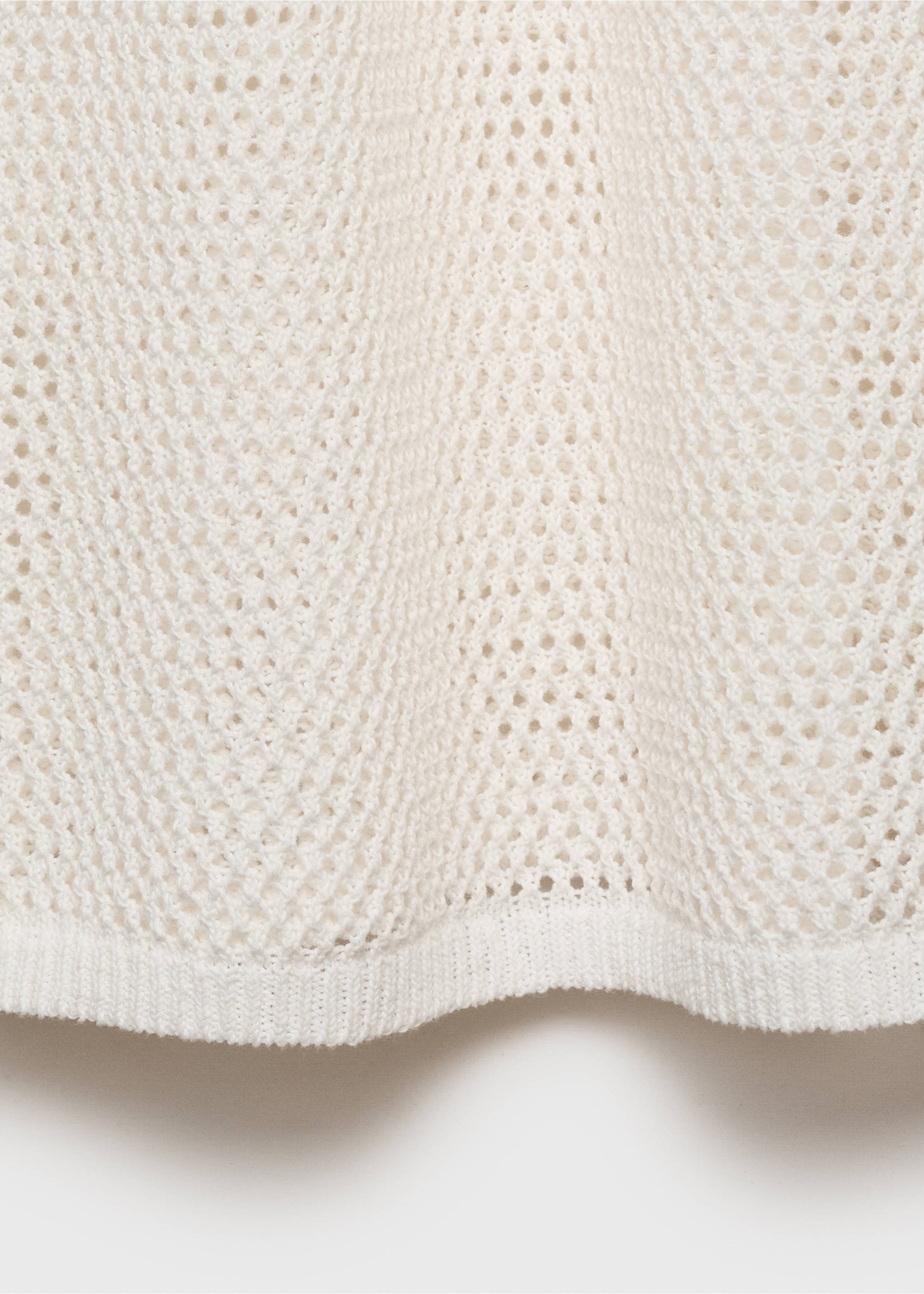 Crochet cotton dress - Details of the article 0, Off White. Ref: 87076366-00.