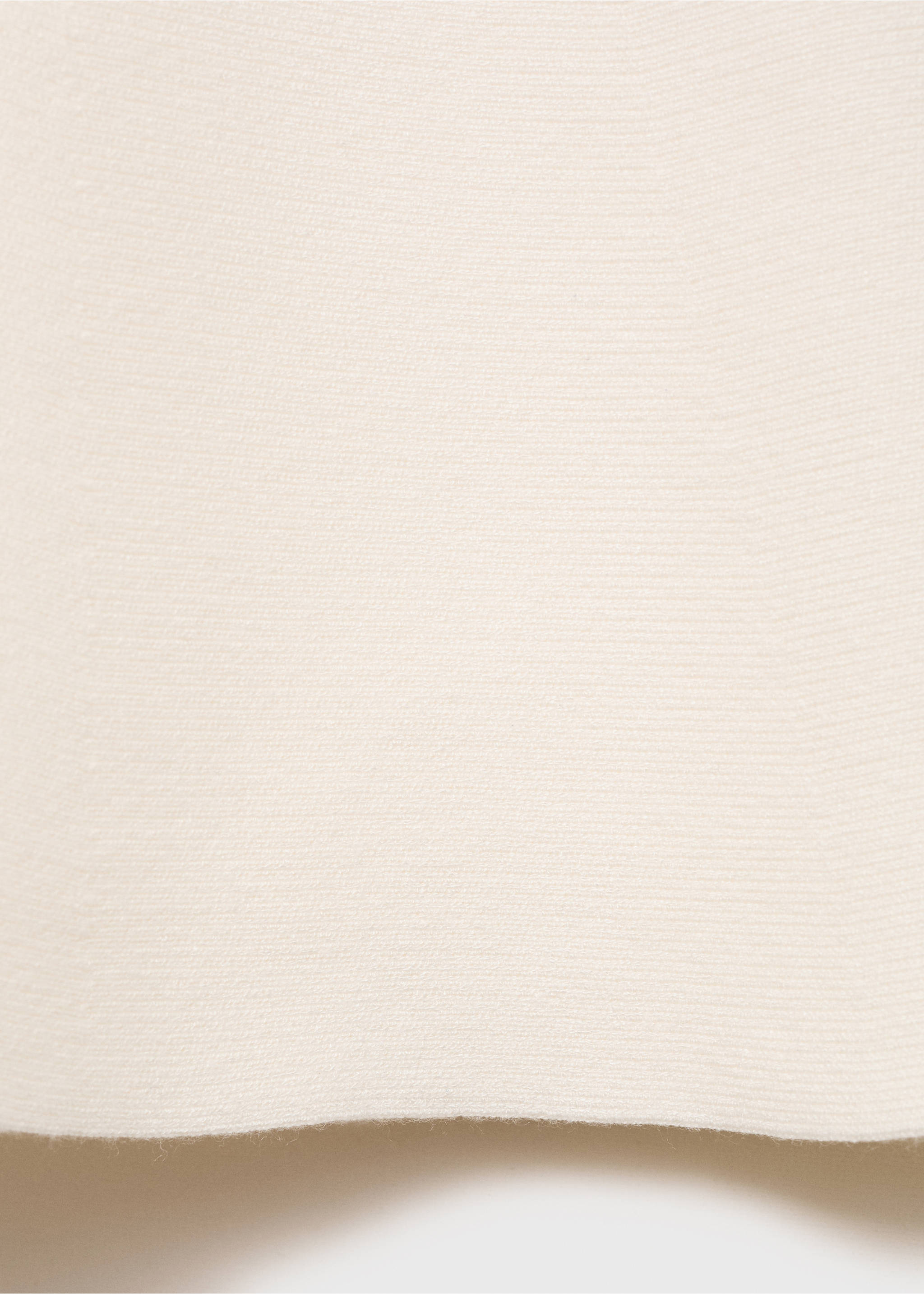 Fine-knit peplum top - Details of the article 0, Ecru. Ref: 87076367-00.