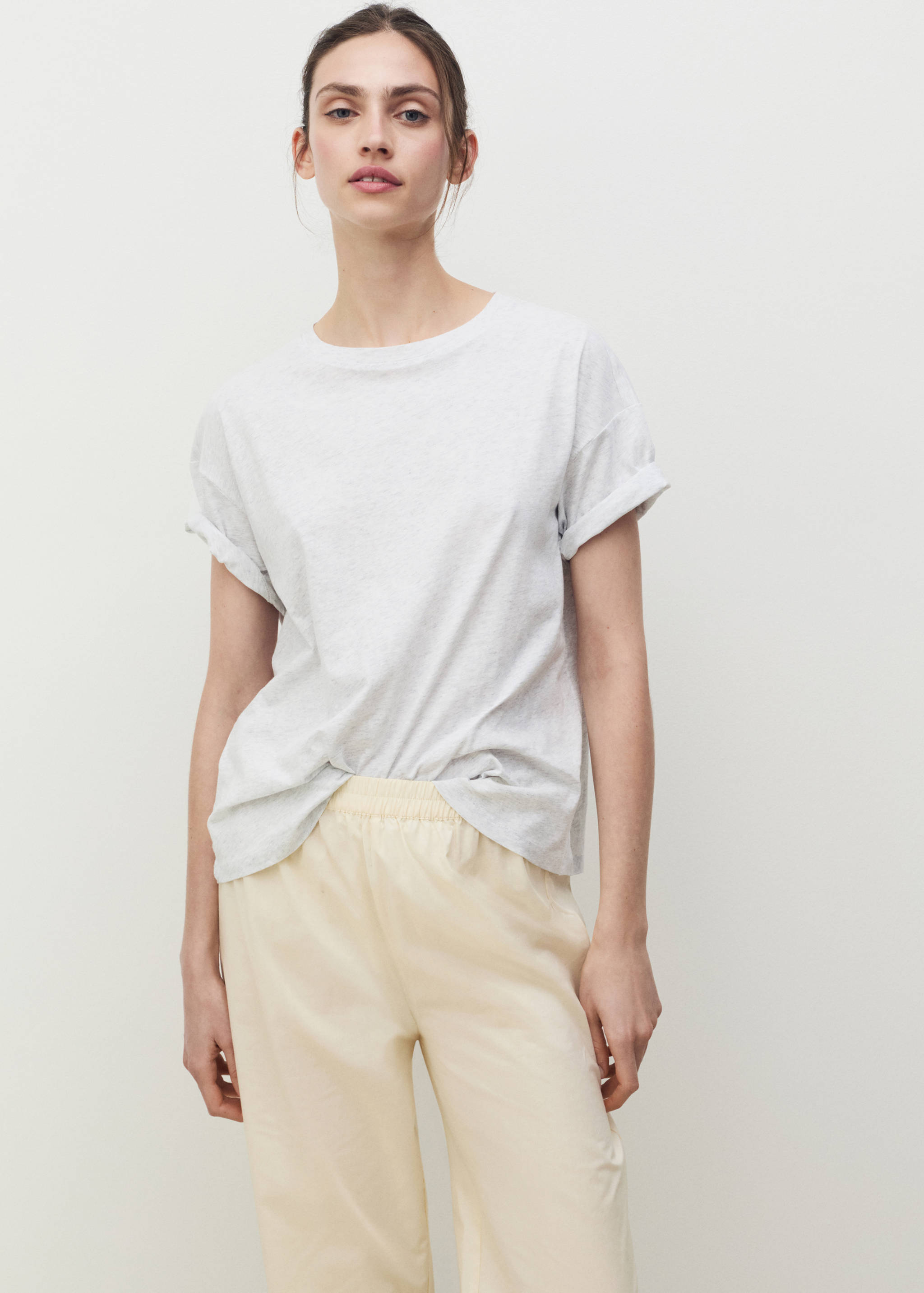 Short-sleeved cotton t-shirt - Medium plane