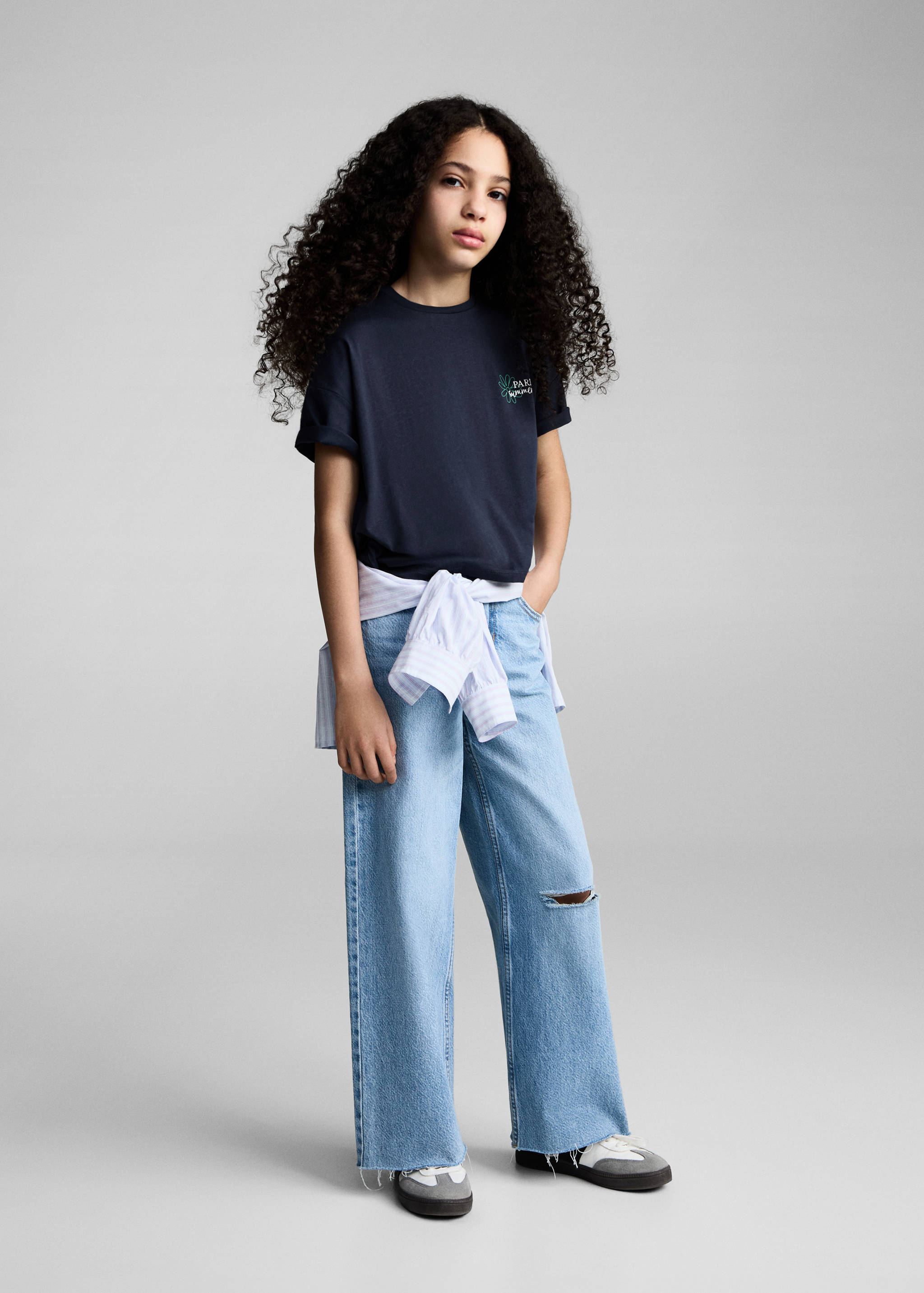 T-shirt coton message - Plan général