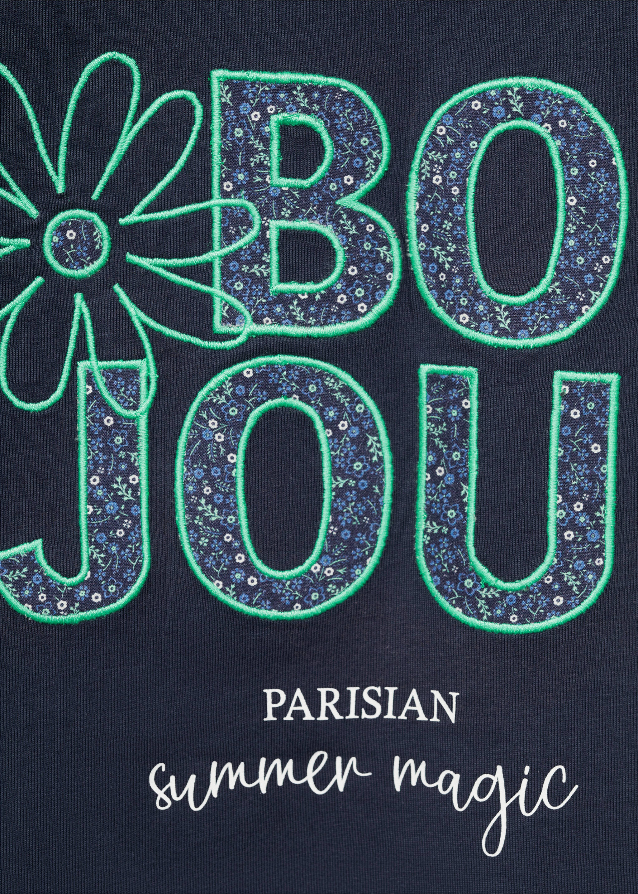 T-shirt coton message - Détail de l'article 0, Bleu marine foncé. Ref: 87076711-00.